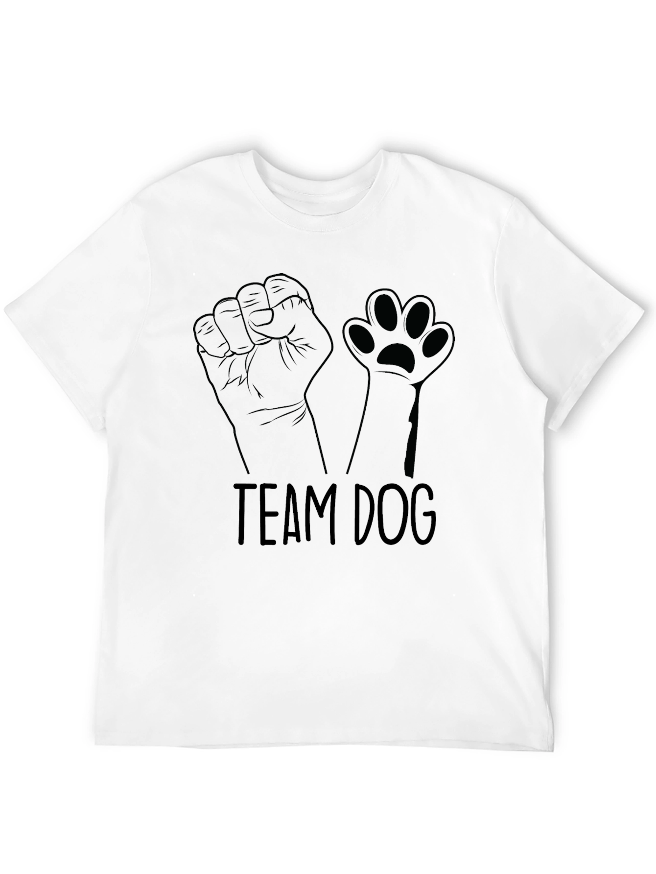 Team Dog Black Graphic T-Shirt