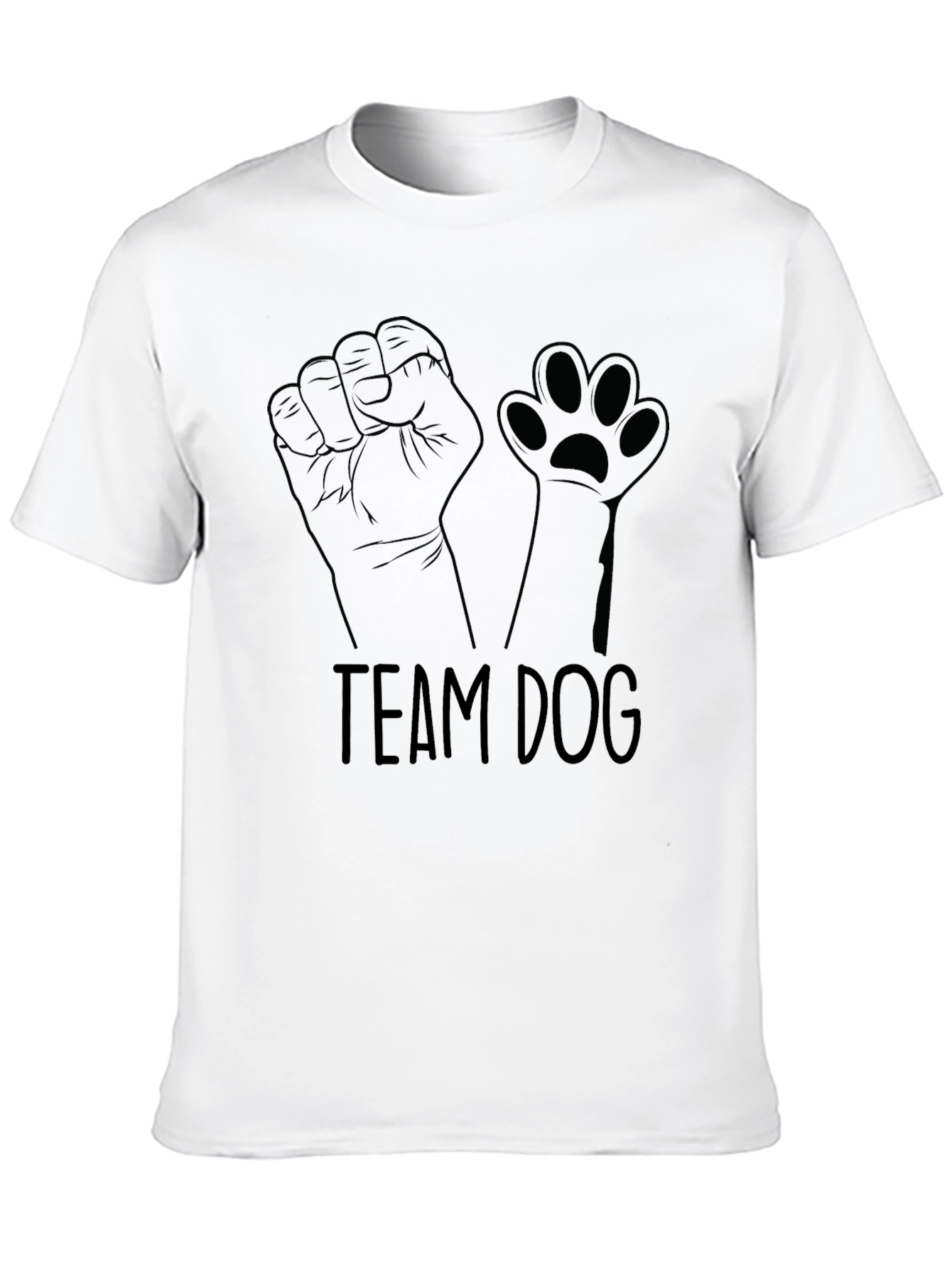 Team Dog Black Graphic T-Shirt