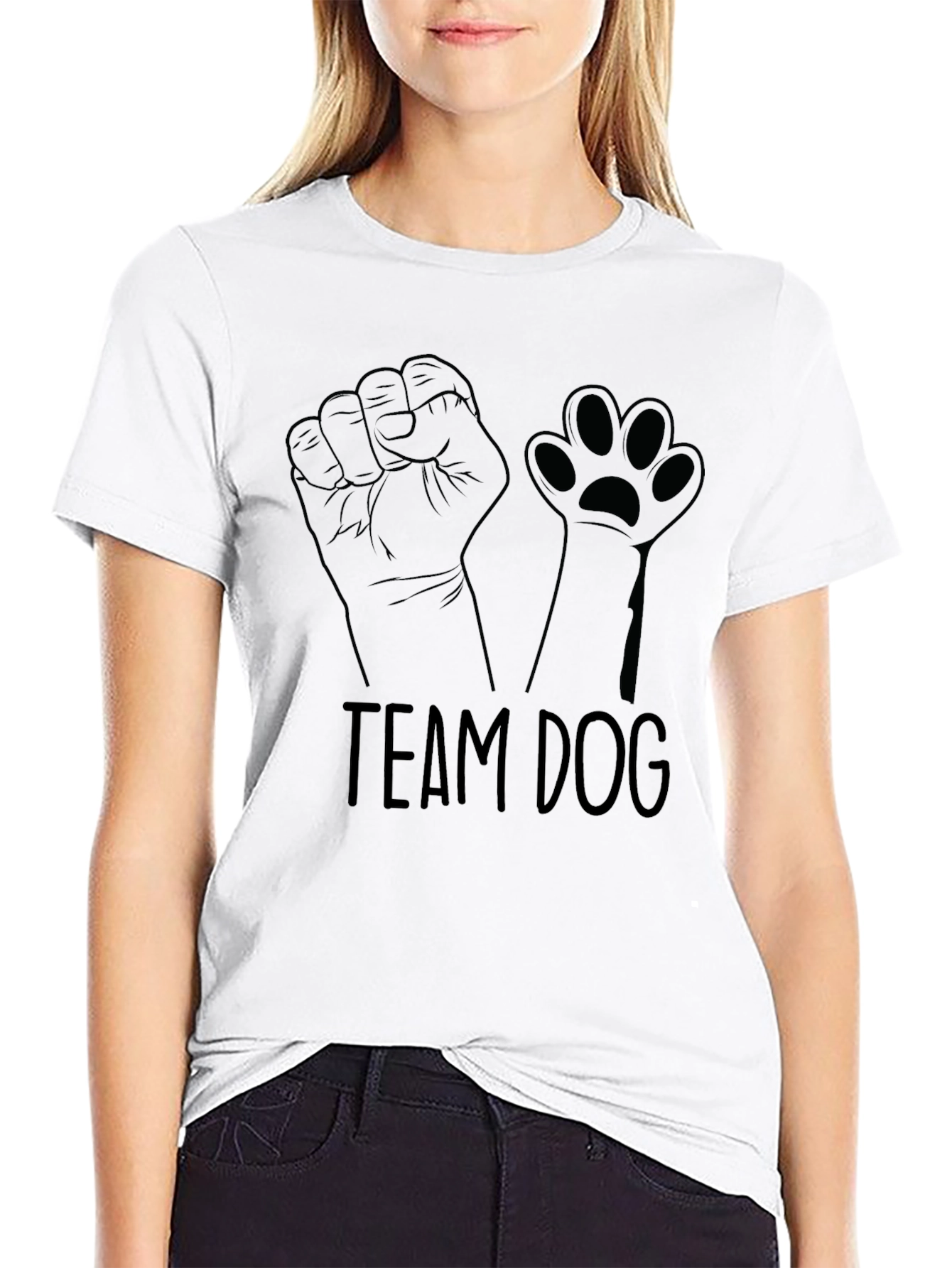 Team Dog Black Graphic T-Shirt