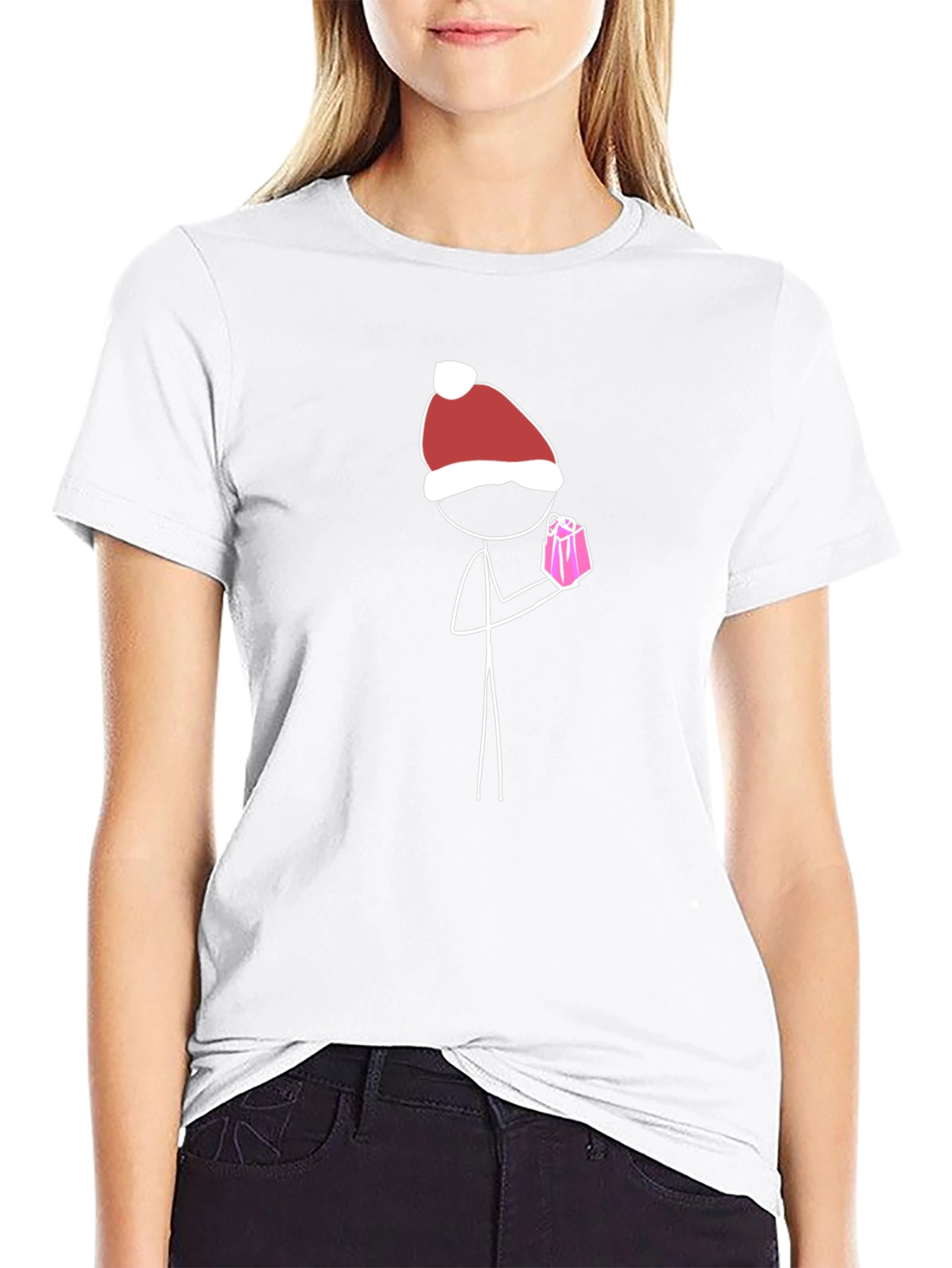 Festive Stick Figure Tee - Christmas Gift