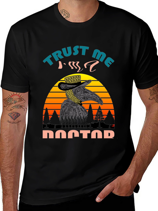 Trust Me Im A Doctor Plague T-Shirt Retro Sunset