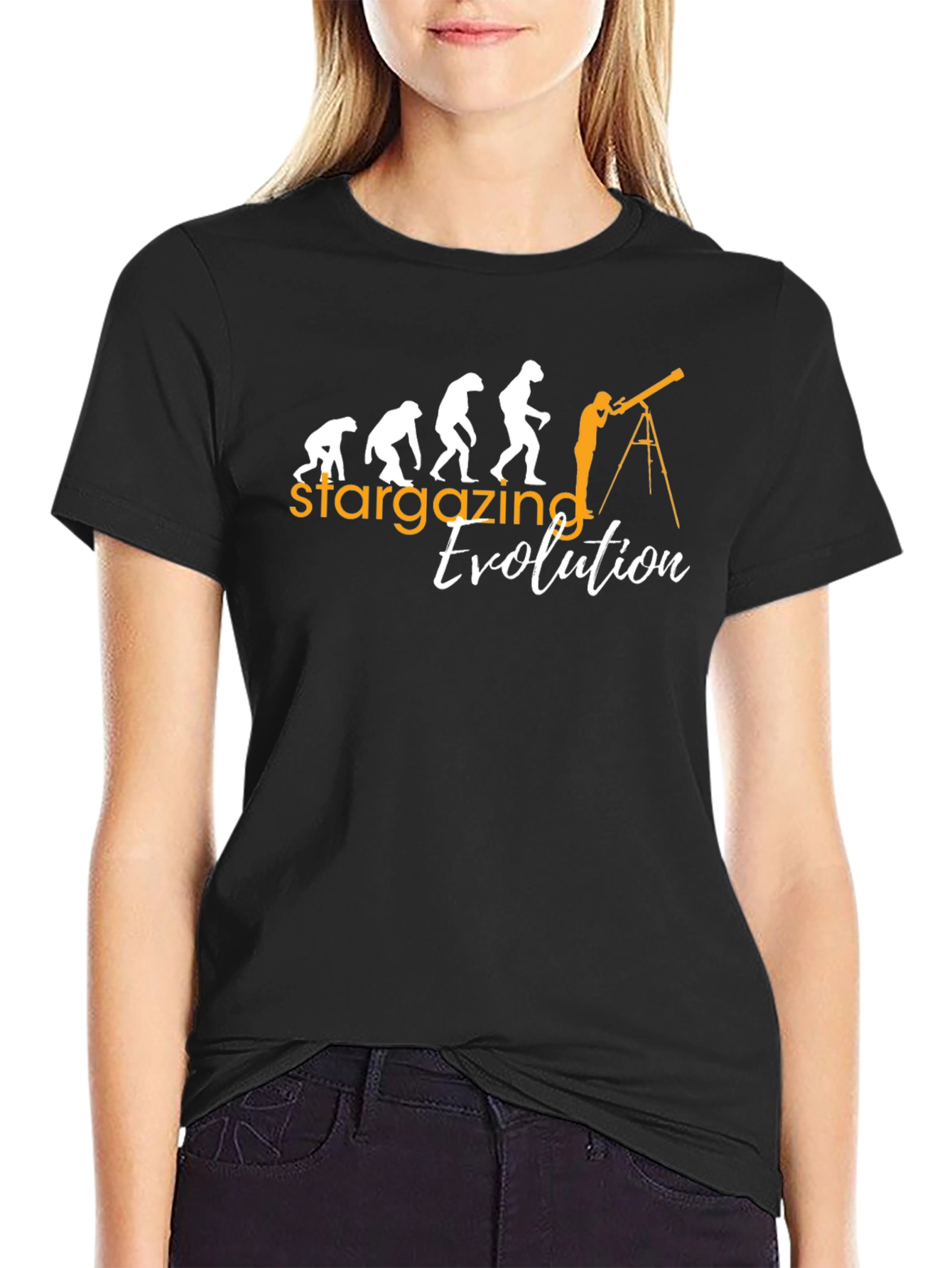 Stargazing Evolution Black T-Shirt
