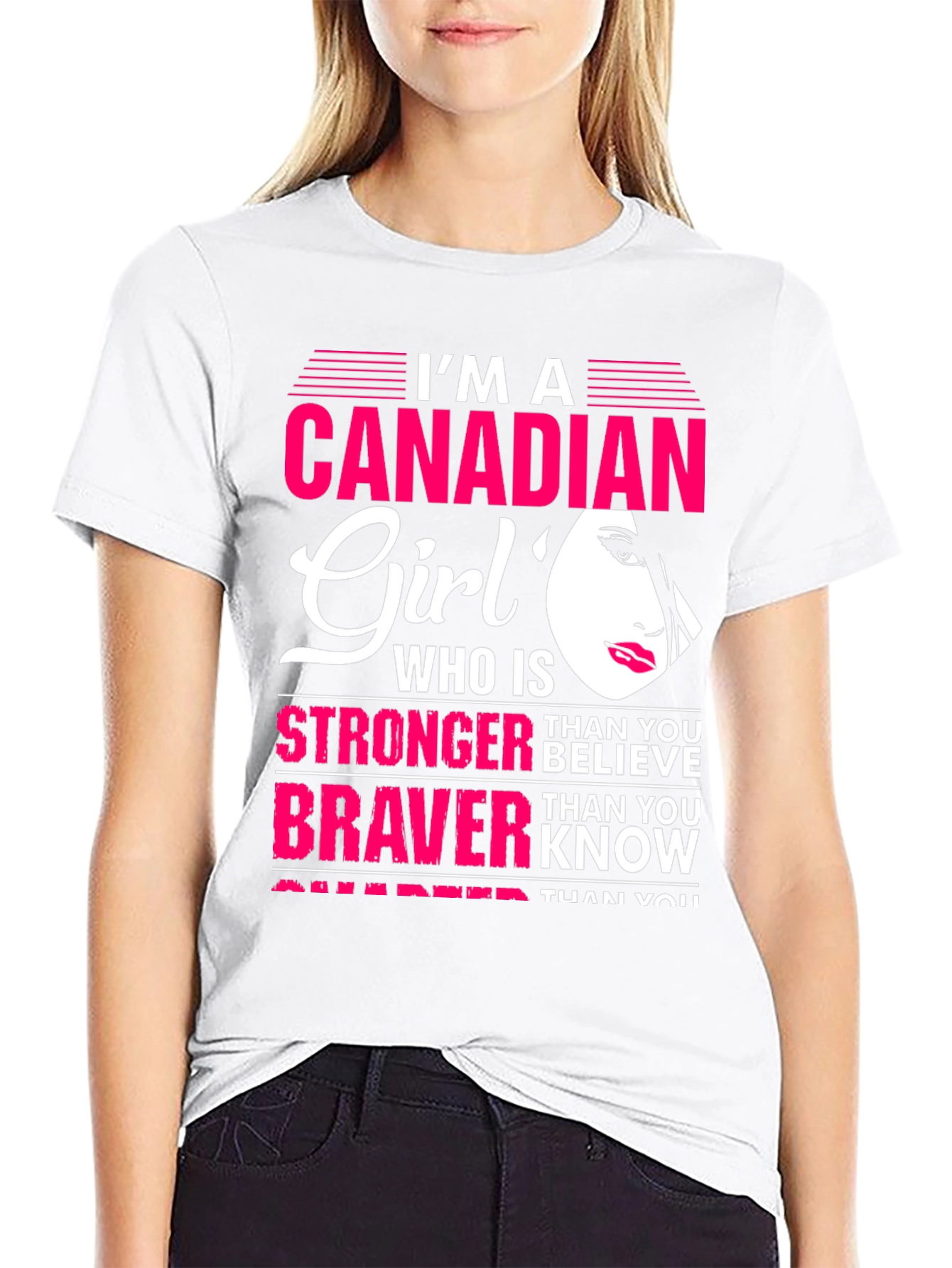 Canadian Girl Graphic Tee - Strong Brave & Smart