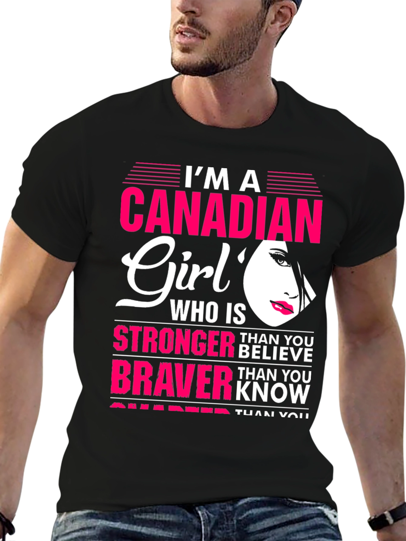 Canadian Girl Graphic Tee - Strong Brave & Smart