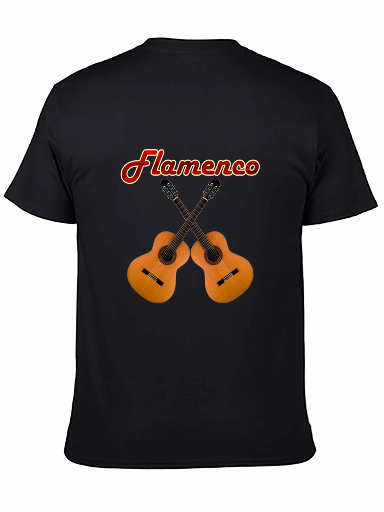 Flamenco Guitars Graphic T-Shirt - Black
