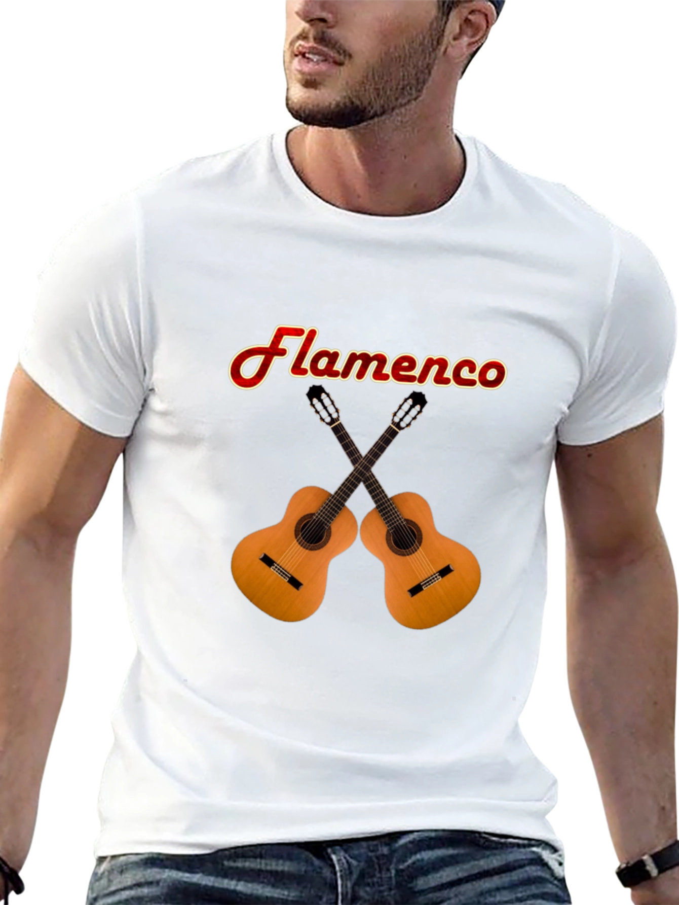 Flamenco Guitars Graphic T-Shirt - Black