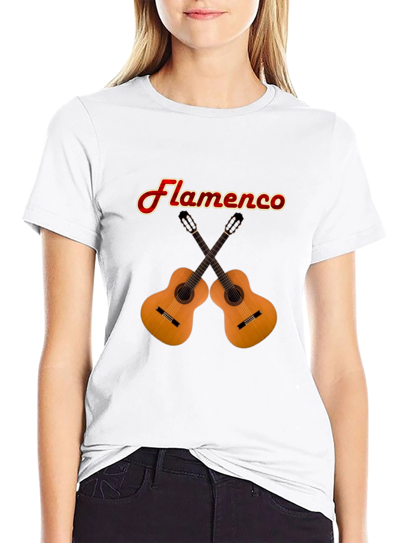 Flamenco Guitars Graphic T-Shirt - Black