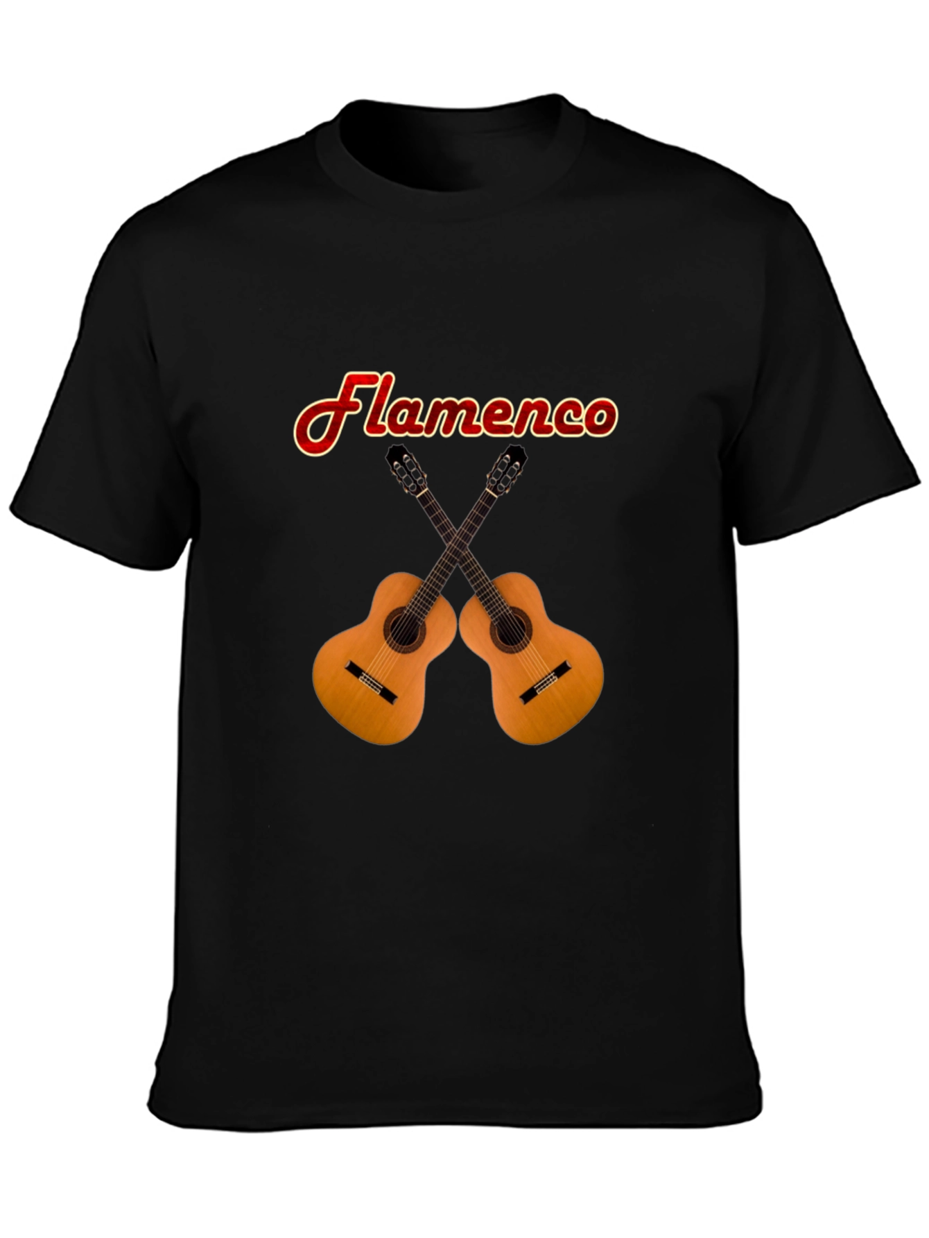 Flamenco Guitars Graphic T-Shirt - Black