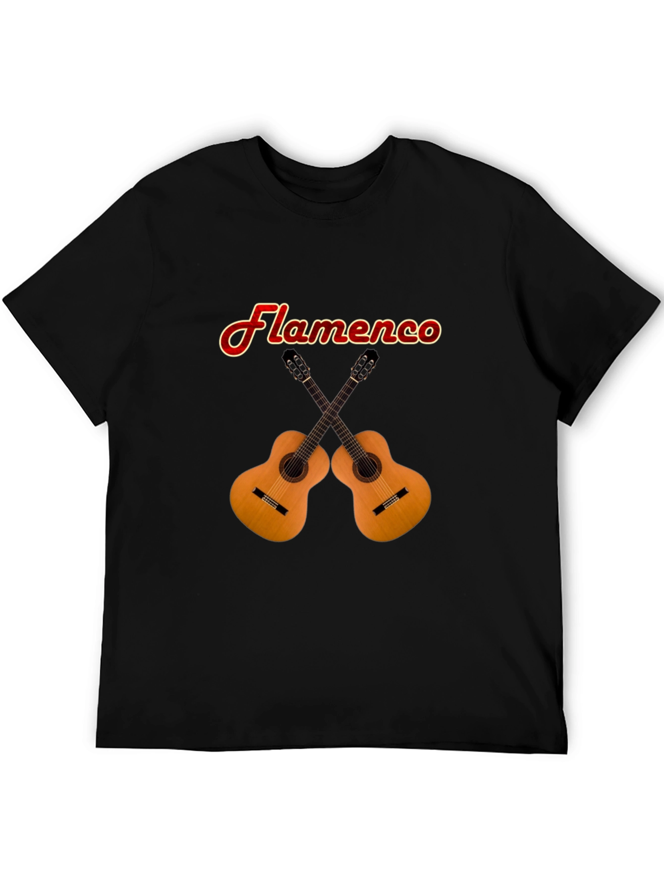 Flamenco Guitars Graphic T-Shirt - Black