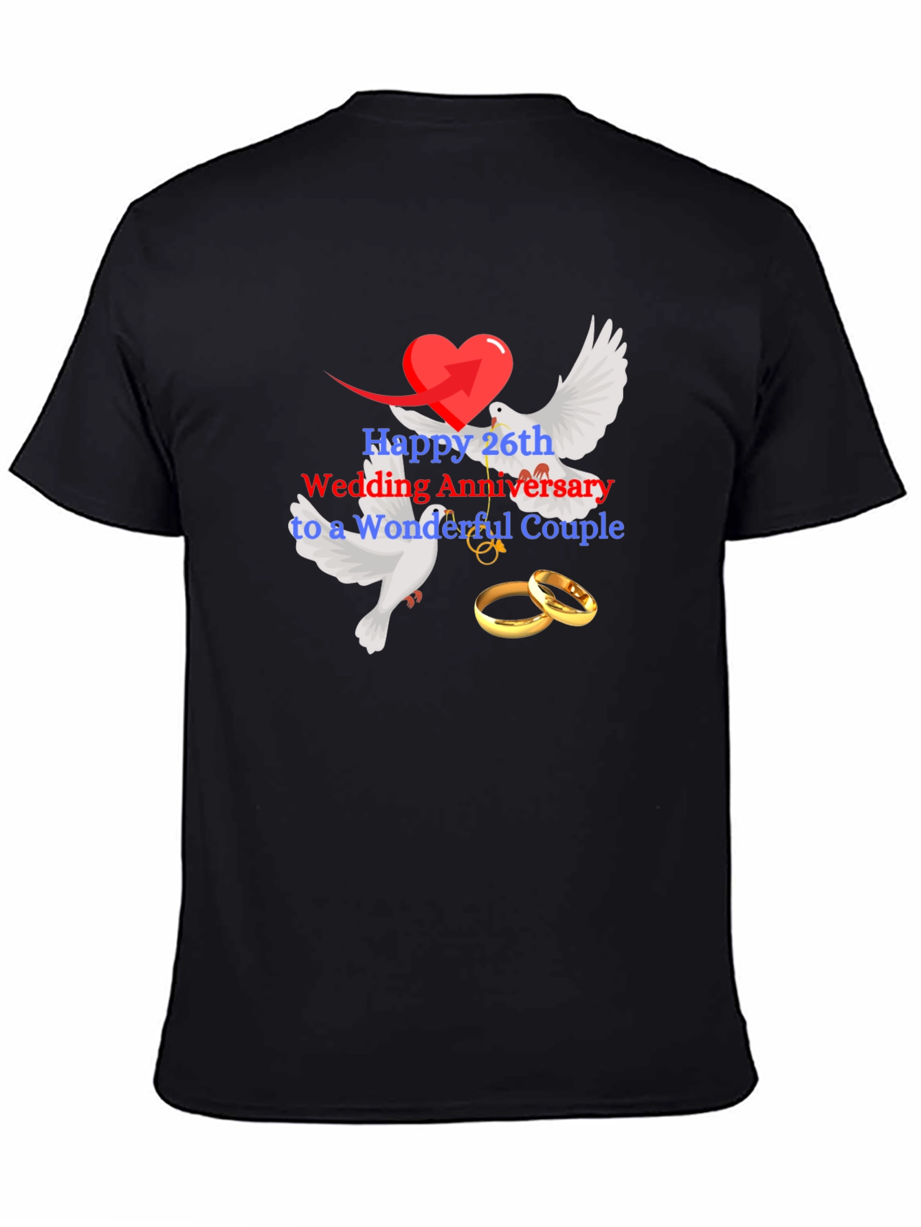 26th Anniversary T-Shirt Wonderful Couple Gift