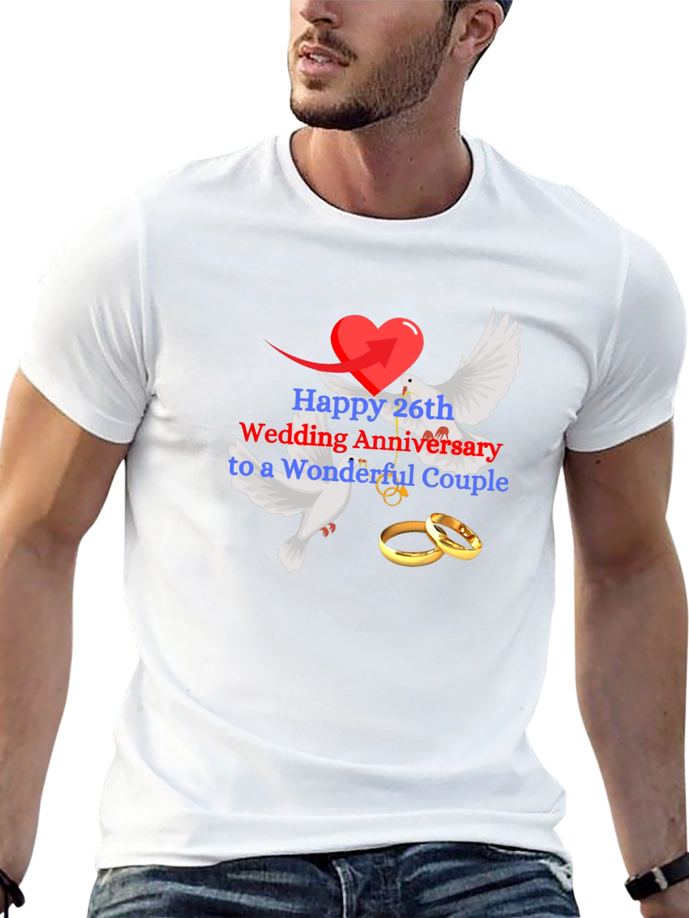 26th Anniversary T-Shirt Wonderful Couple Gift