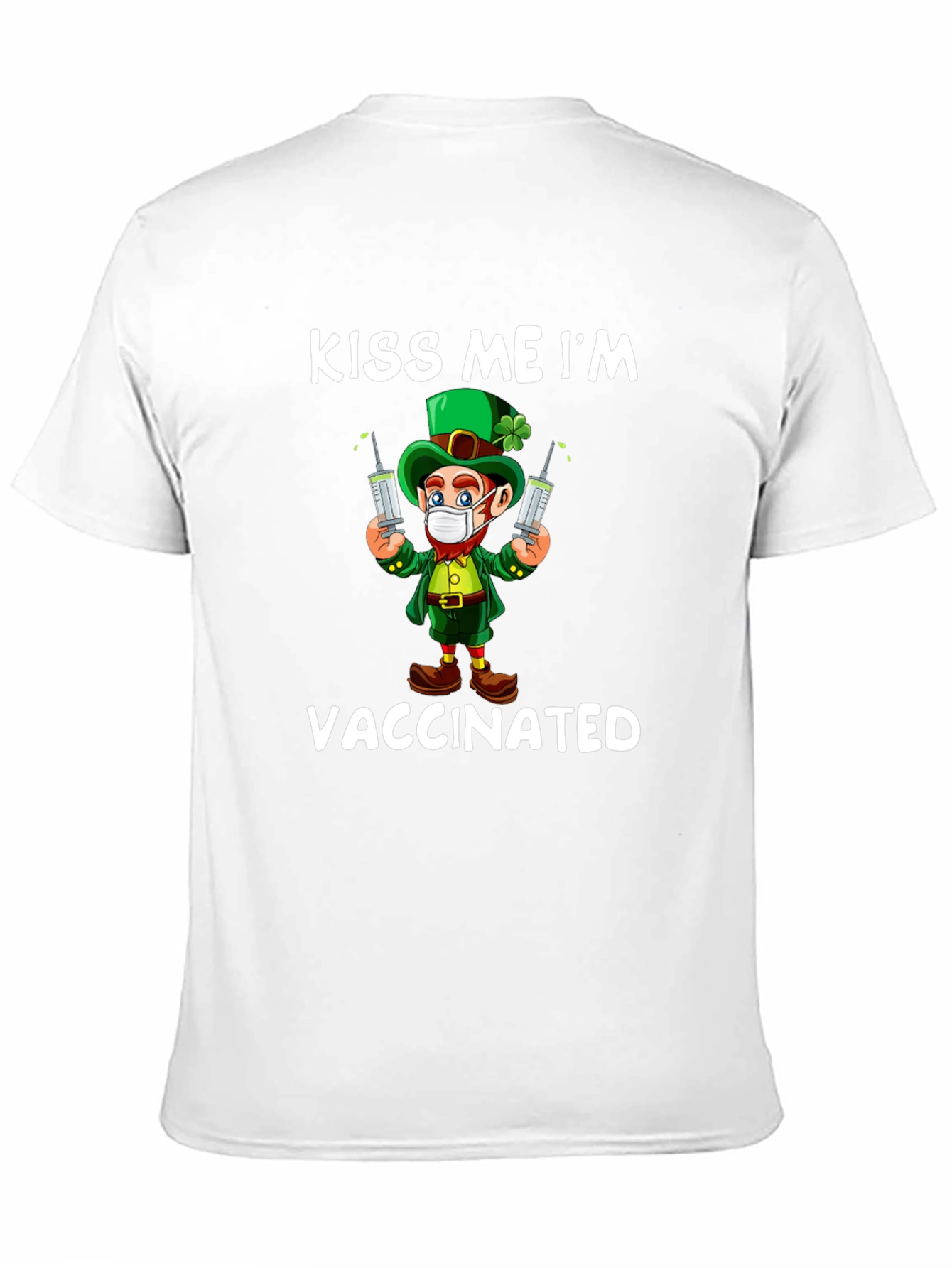 Kiss Me Im Vaccinated St Patricks Day T-Shirt