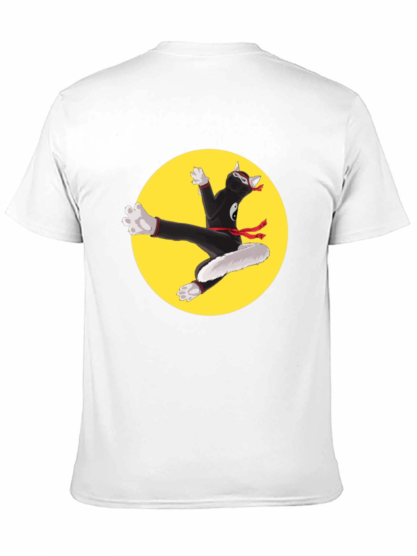 Ninja Cat T-Shirt - Black Cotton Blend