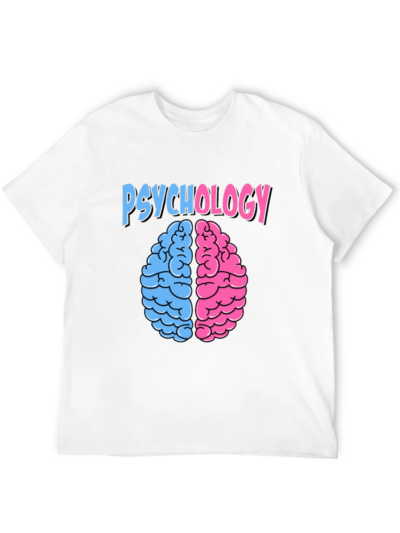 Psychology Brain Graphic Tee - Black