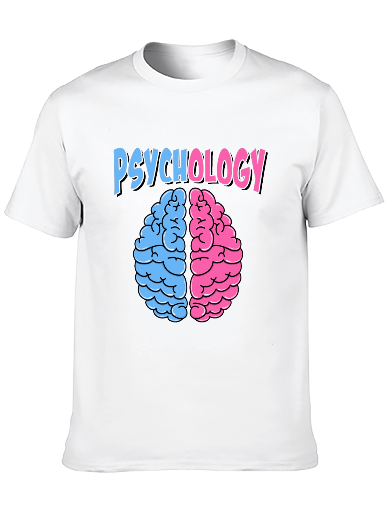 Psychology Brain Graphic Tee - Black