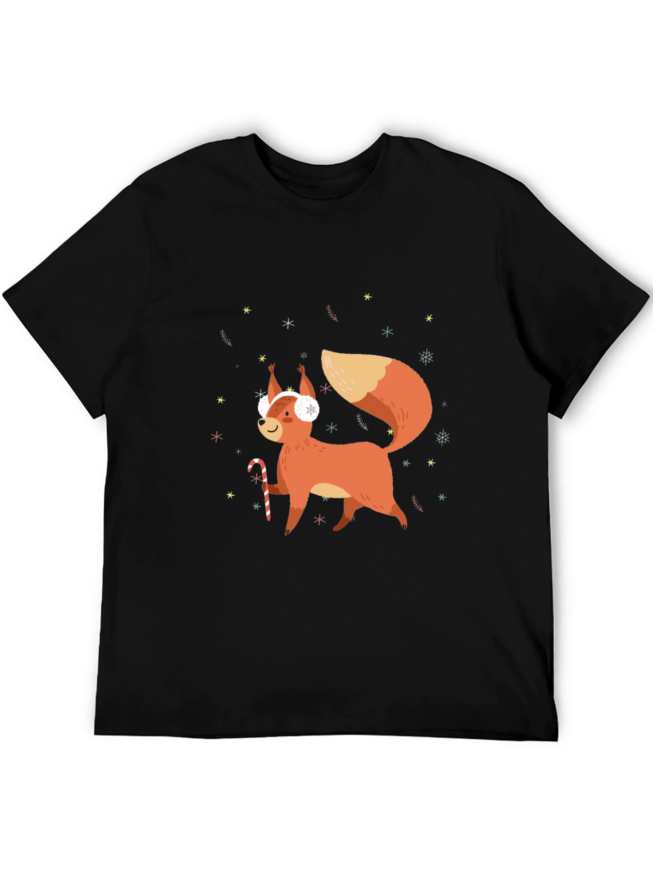 Festive Squirrel Graphic Tee - Holiday Cheer!