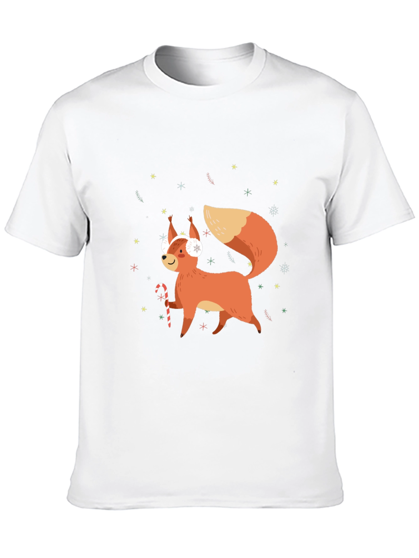 Festive Squirrel Graphic Tee - Holiday Cheer!