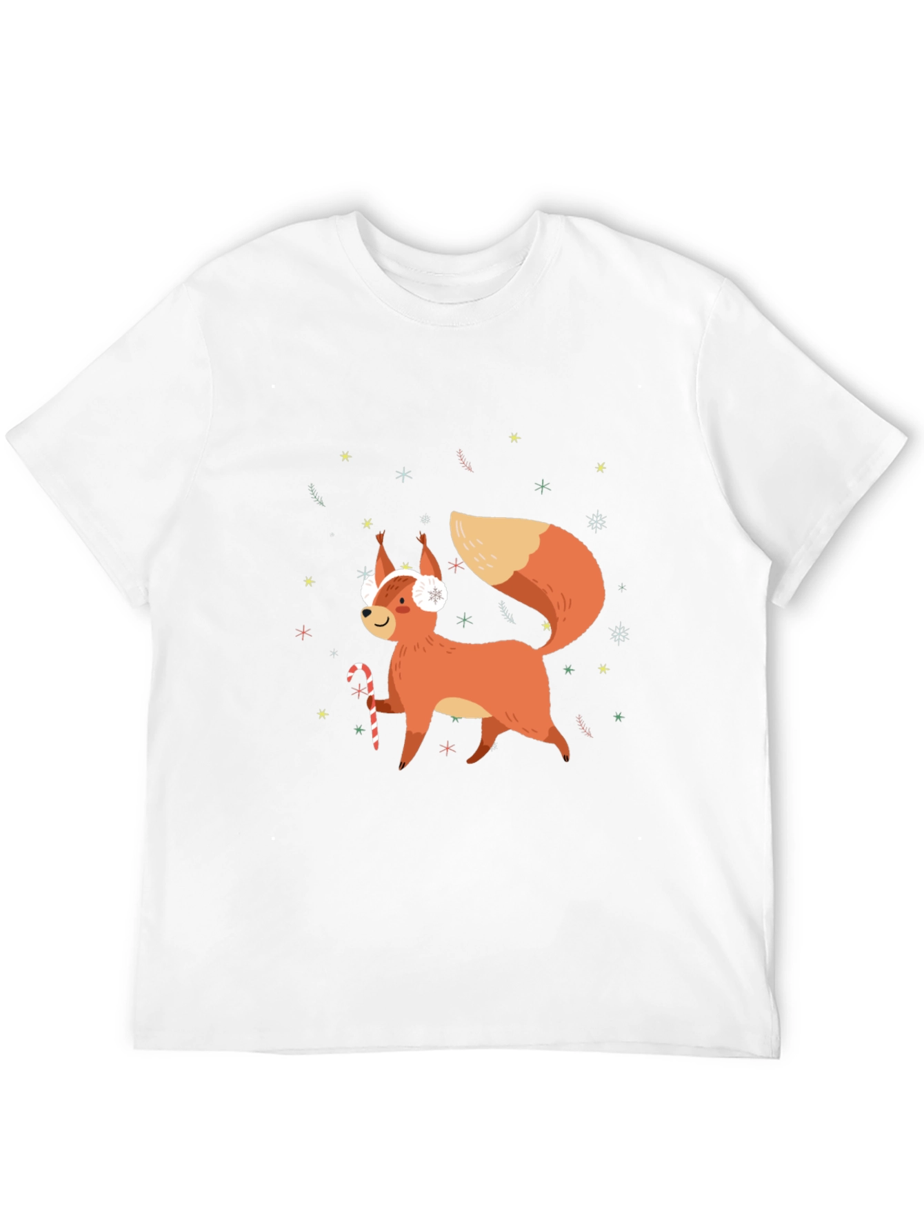 Festive Squirrel Graphic Tee - Holiday Cheer!
