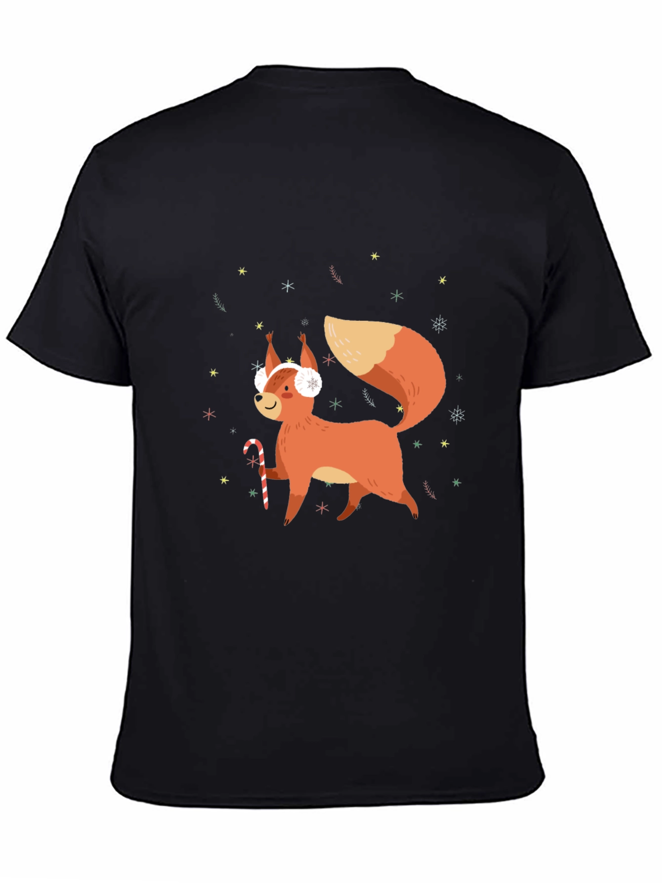 Festive Squirrel Graphic Tee - Holiday Cheer!