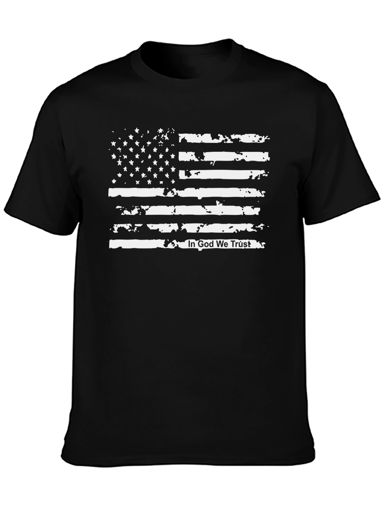 Distressed American Flag Graphic T-Shirt