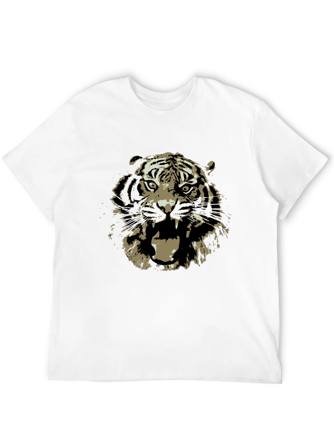 Black Tiger Graphic Tee - Bold Animal Print