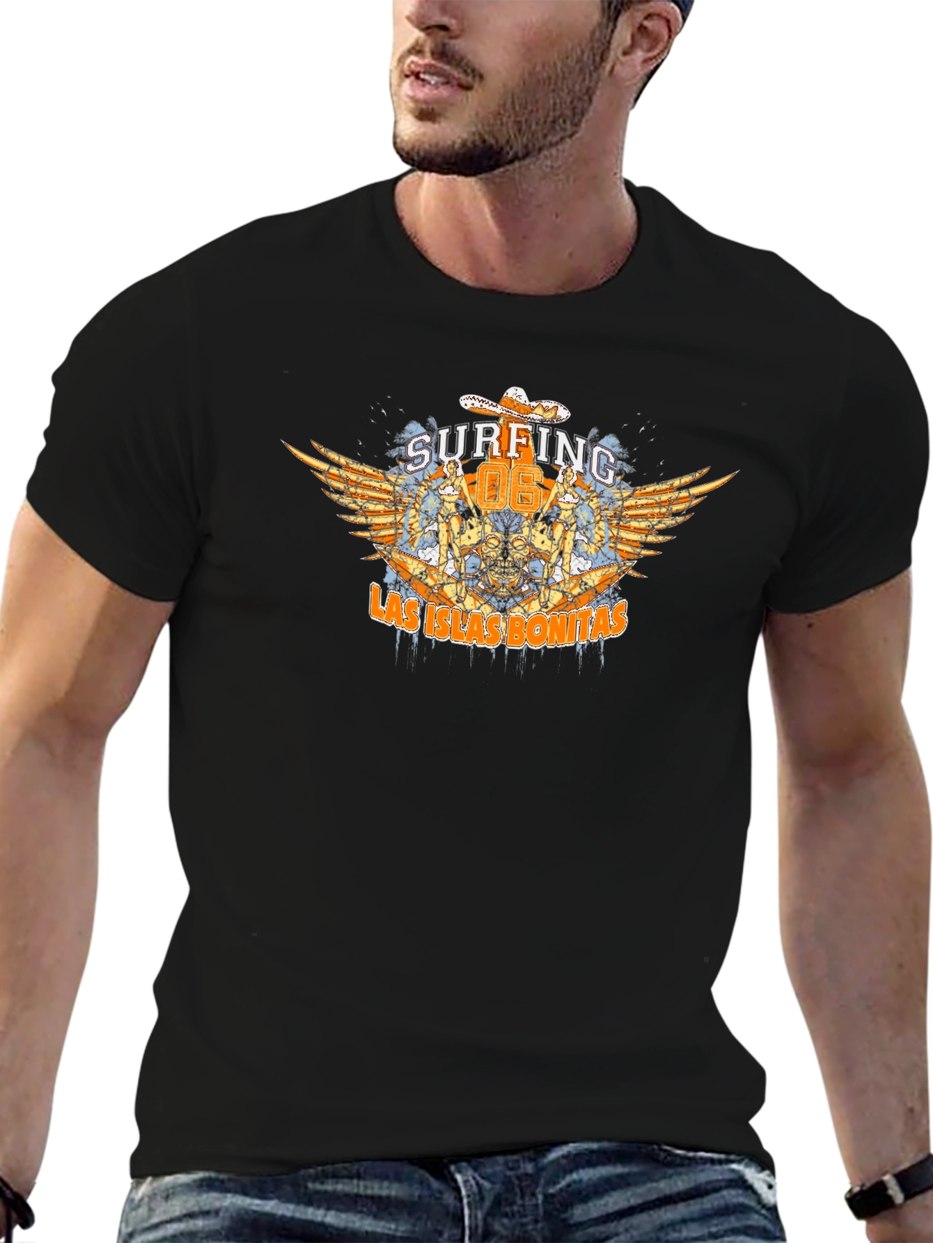 Surfing Las Islas Bonitas Mens T-Shirt