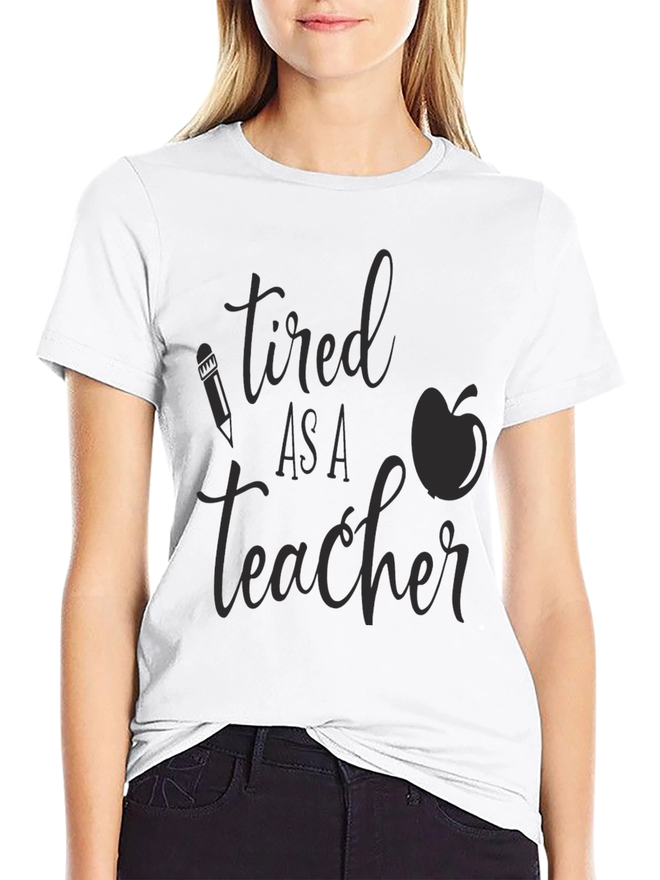 Tired As a Teacher Graphic Tee