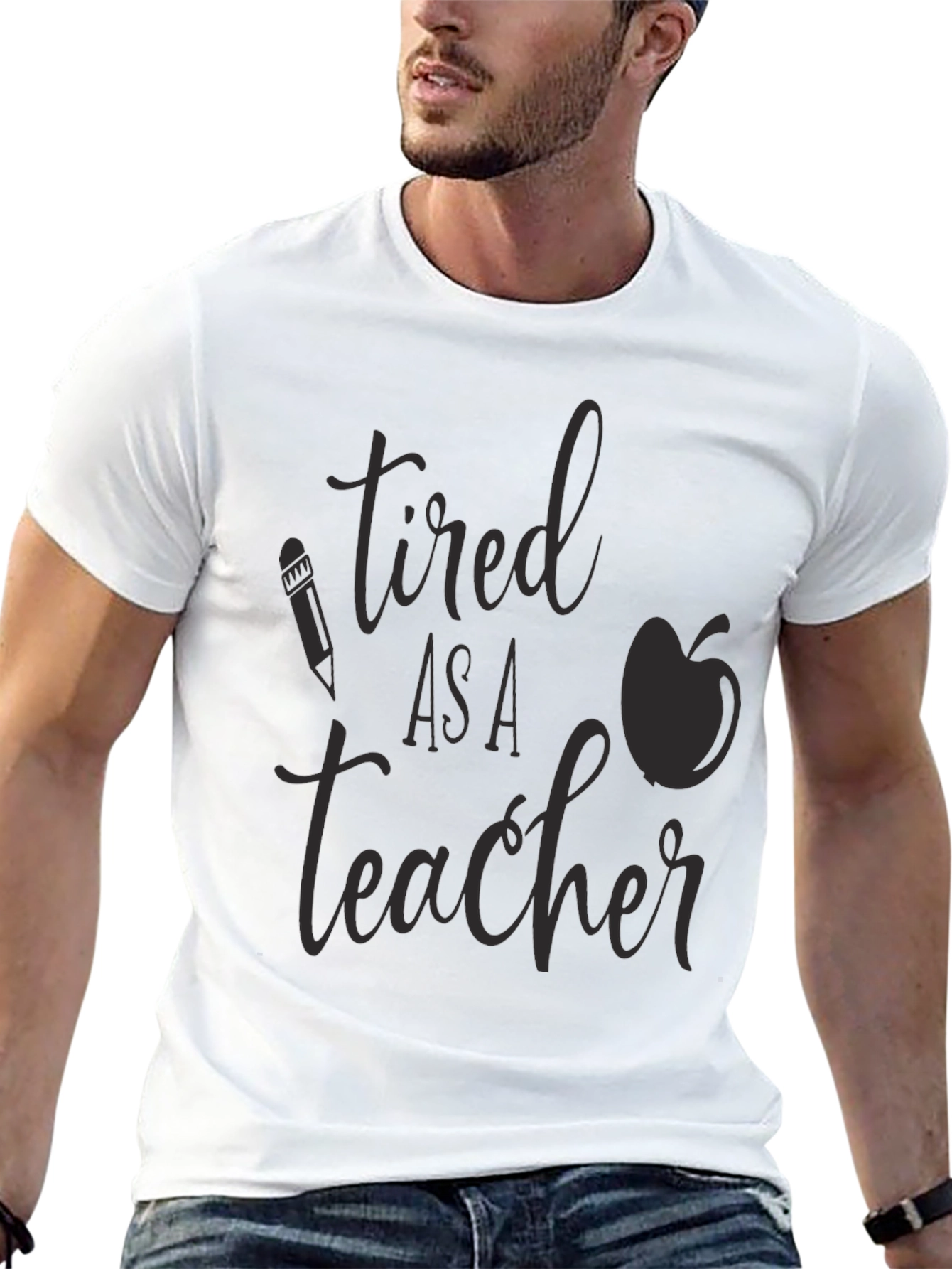 Tired As a Teacher Graphic Tee