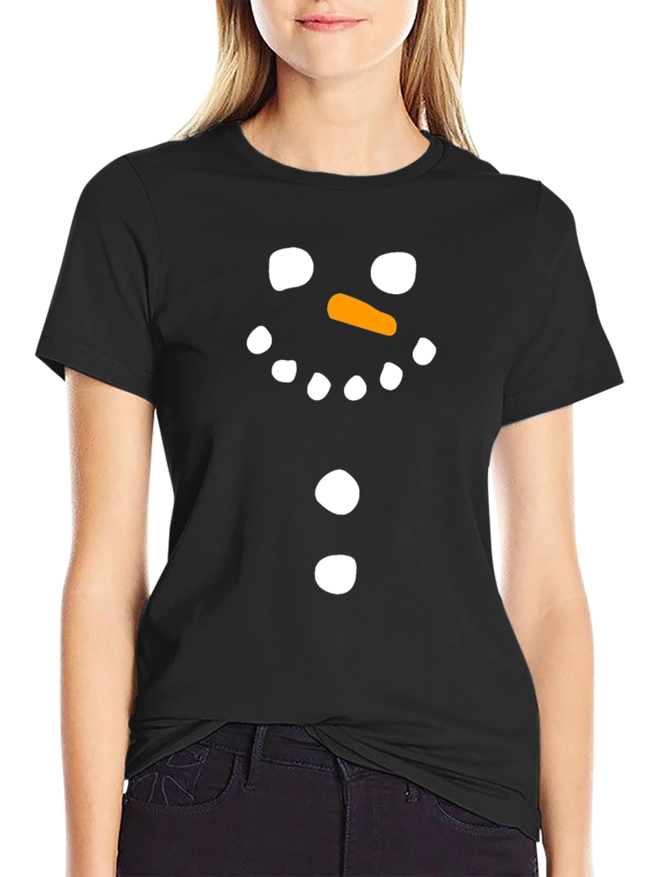 Snowman Graphic Tee - Holiday Festive Shirt
