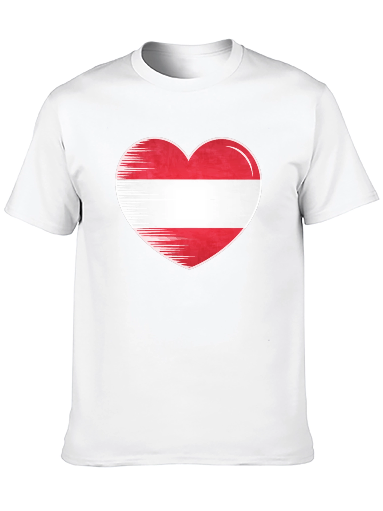 Austrian Flag Heart T-Shirt - Show Your Love!
