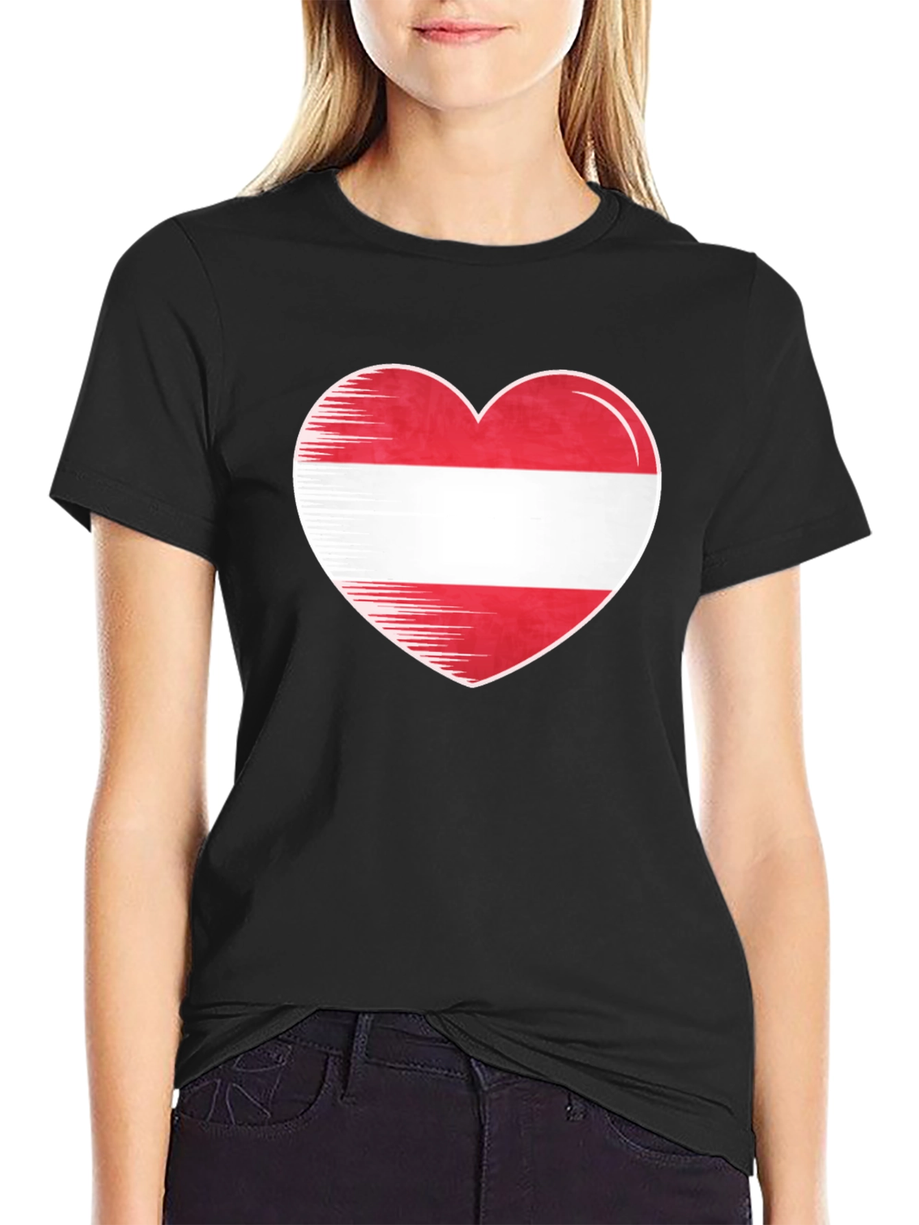 Austrian Flag Heart T-Shirt - Show Your Love!