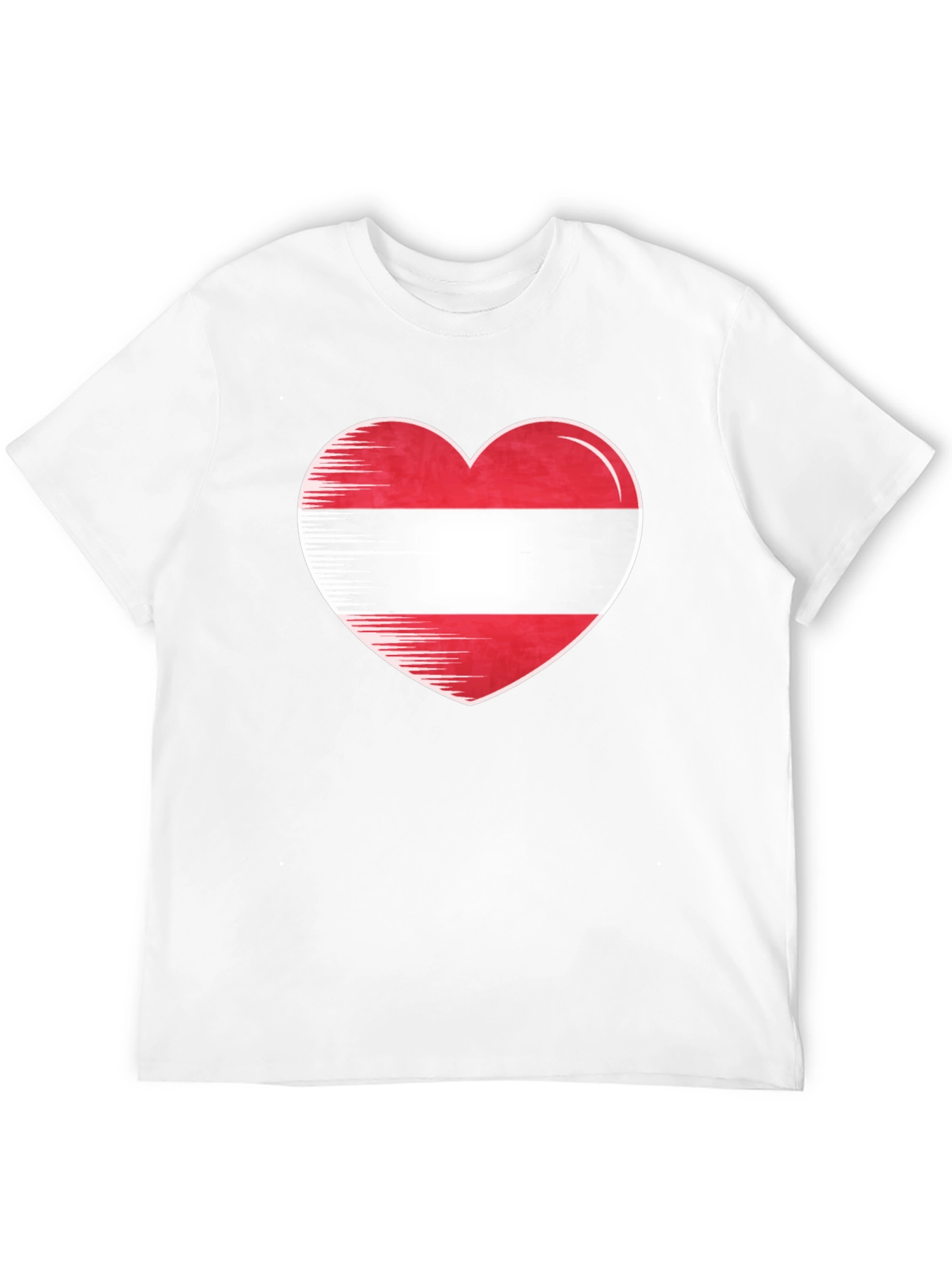 Austrian Flag Heart T-Shirt - Show Your Love!