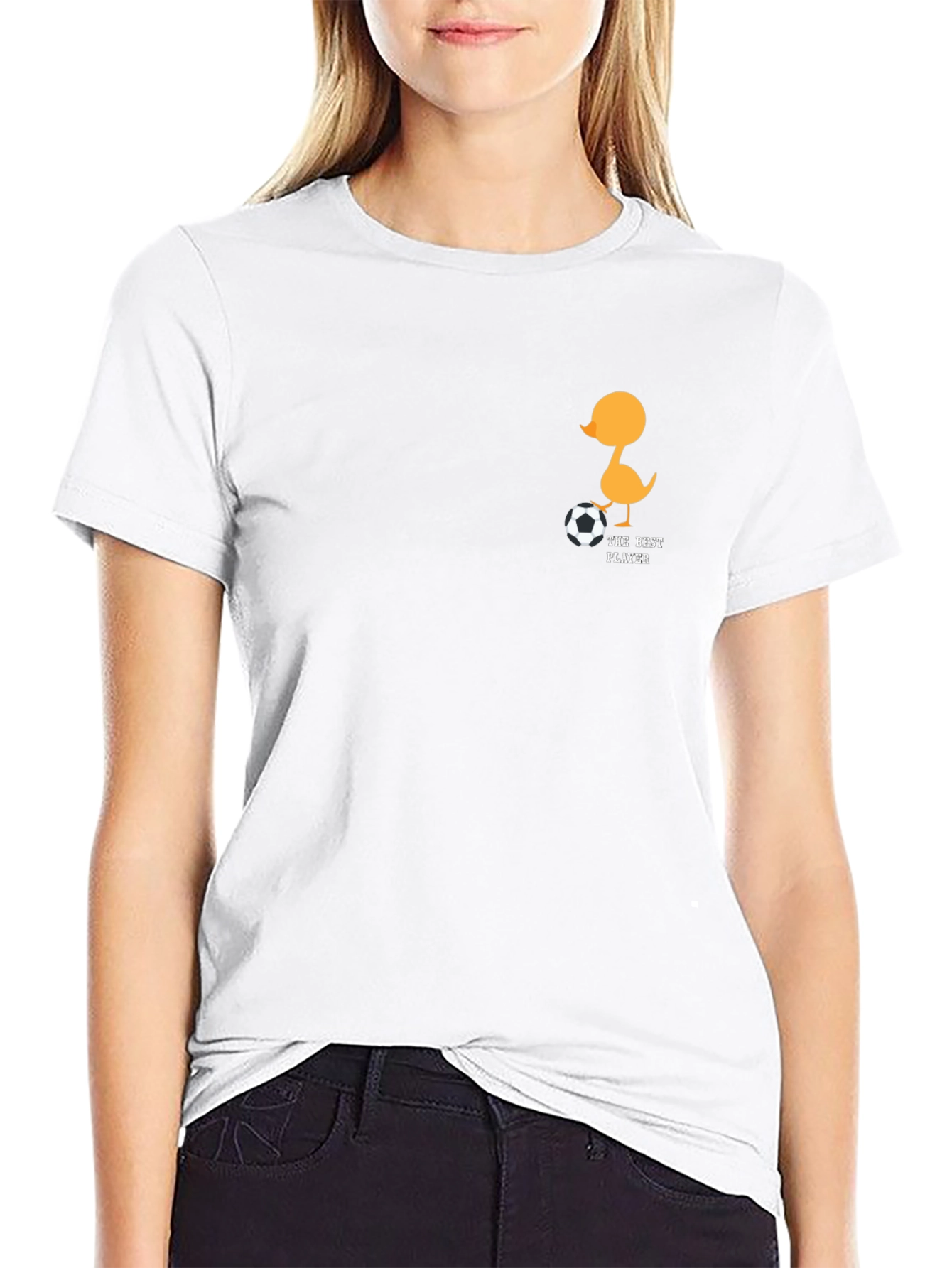 Duck Soccer Player Graphic T-Shirt