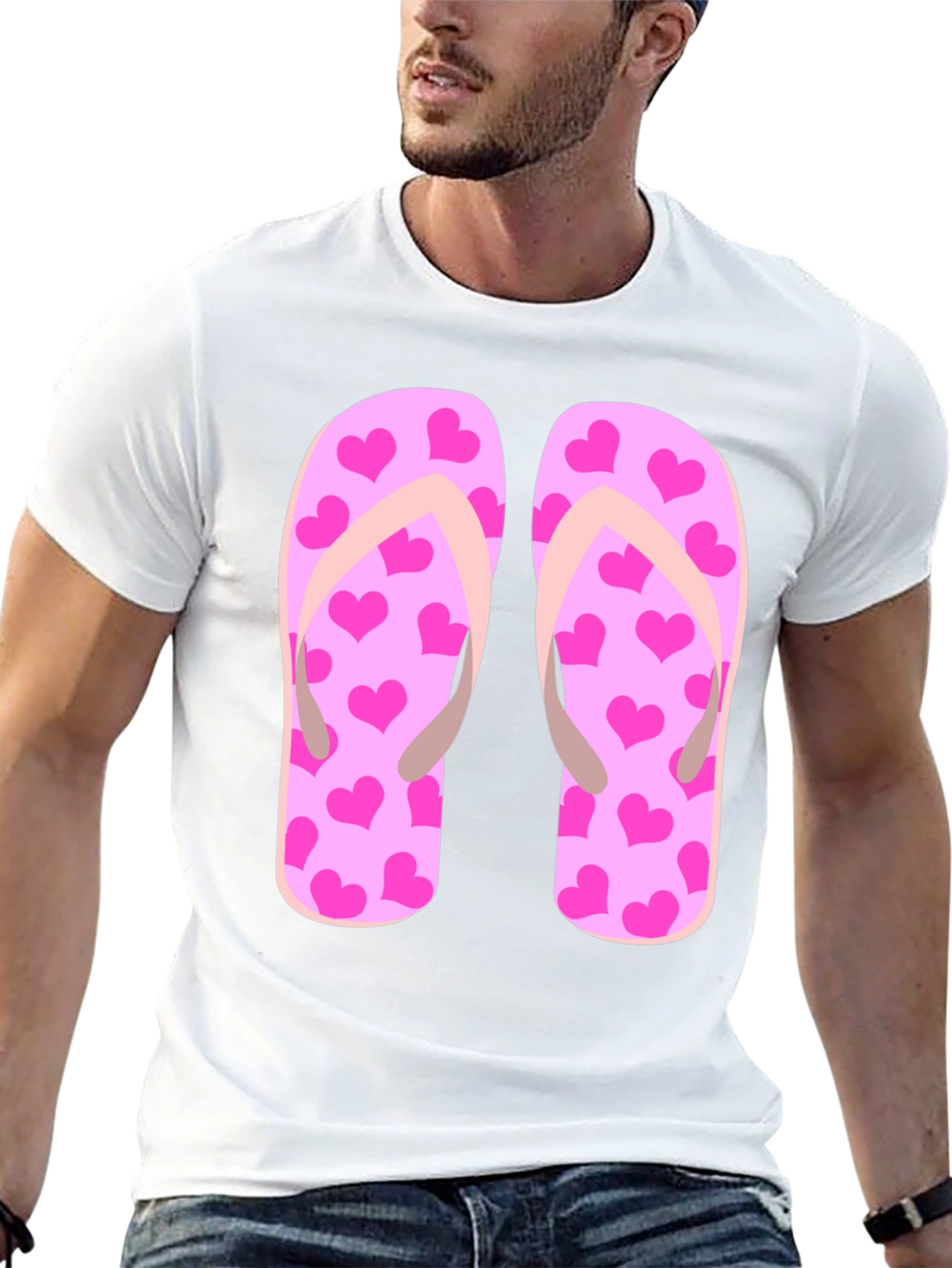 Flip Flop Heart Print Tee
