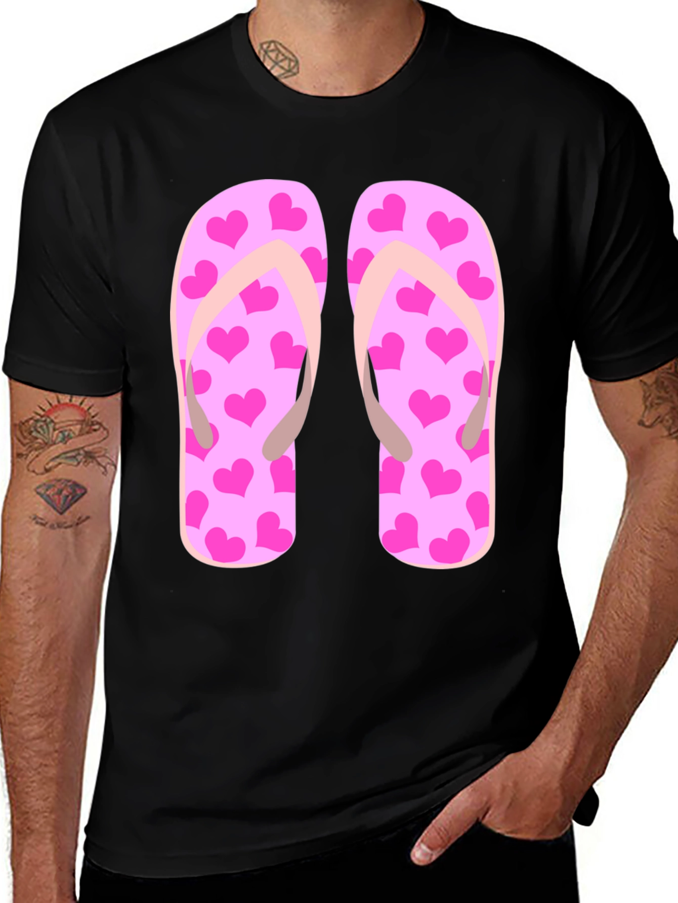 Flip Flop Heart Print Tee