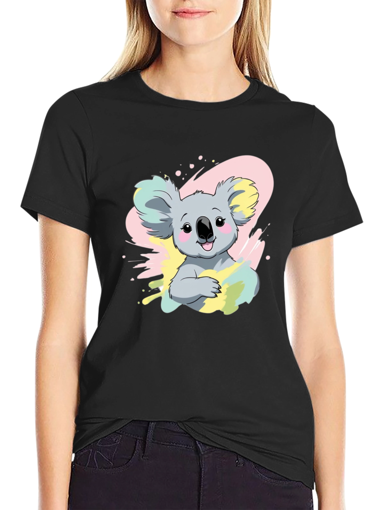 Koala Bear Graphic Tee - Mens Black T-Shirt
