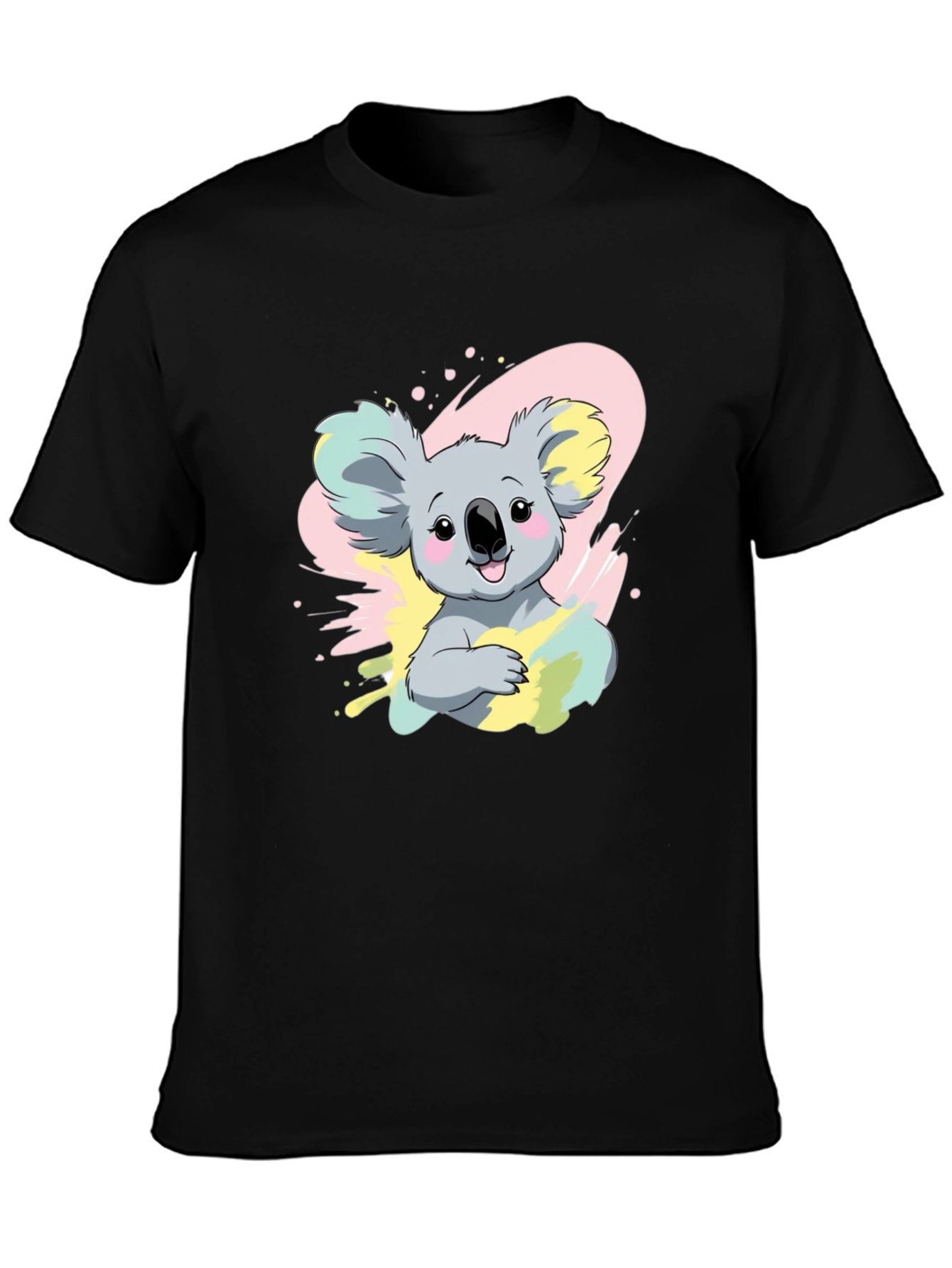 Koala Bear Graphic Tee - Mens Black T-Shirt
