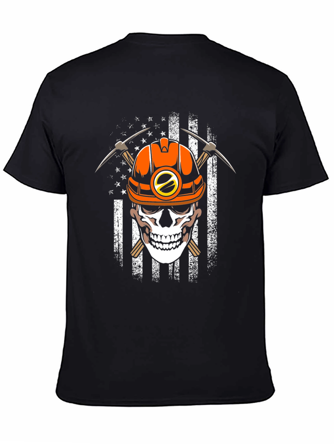 Miner Skull American Flag T-Shirt