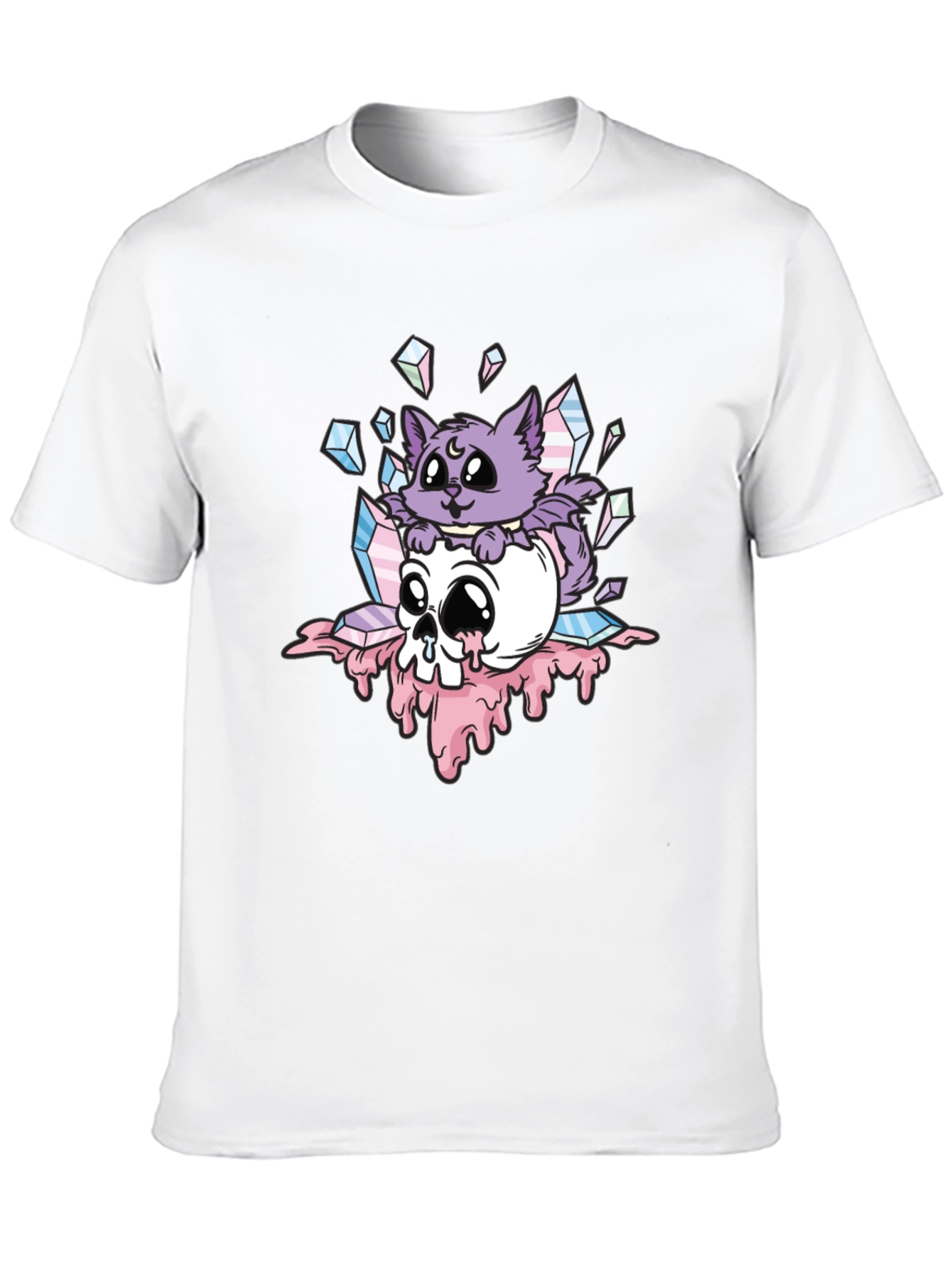 Gothic Cat Skull T-Shirt