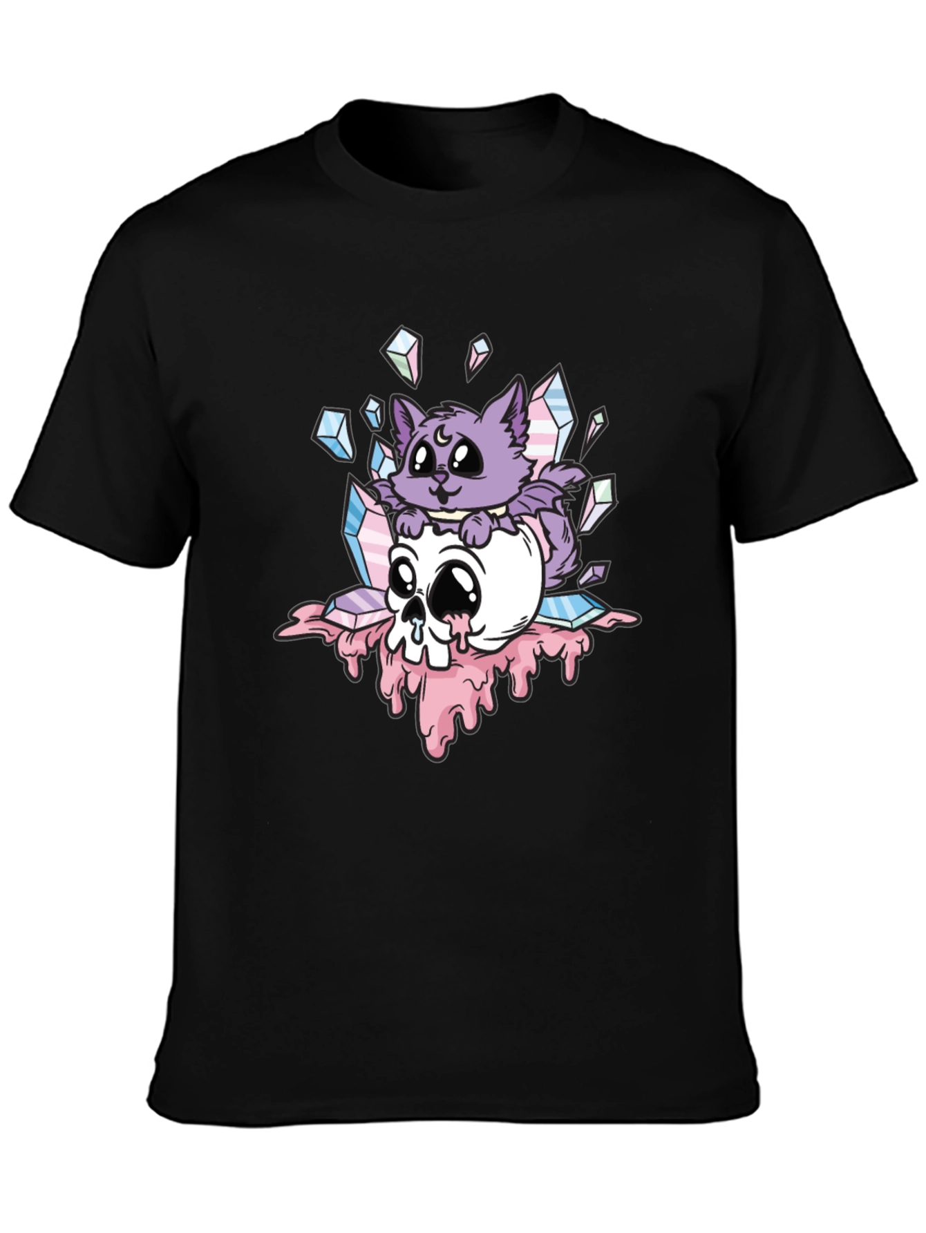 Gothic Cat Skull T-Shirt
