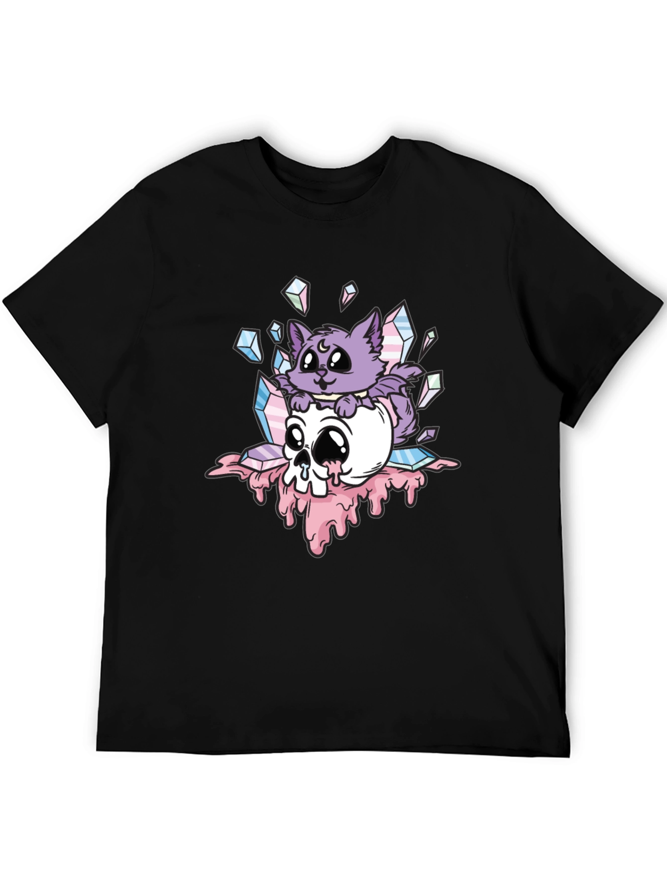 Gothic Cat Skull T-Shirt