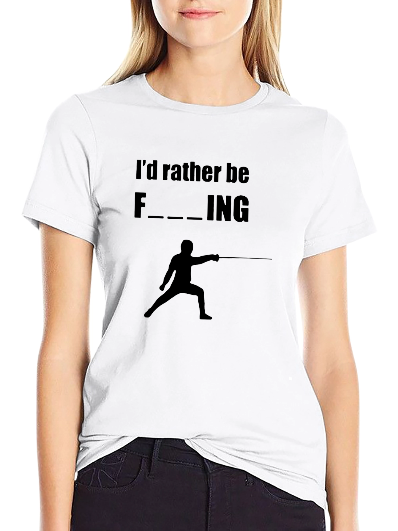Id Rather Be Fencing T-Shirt