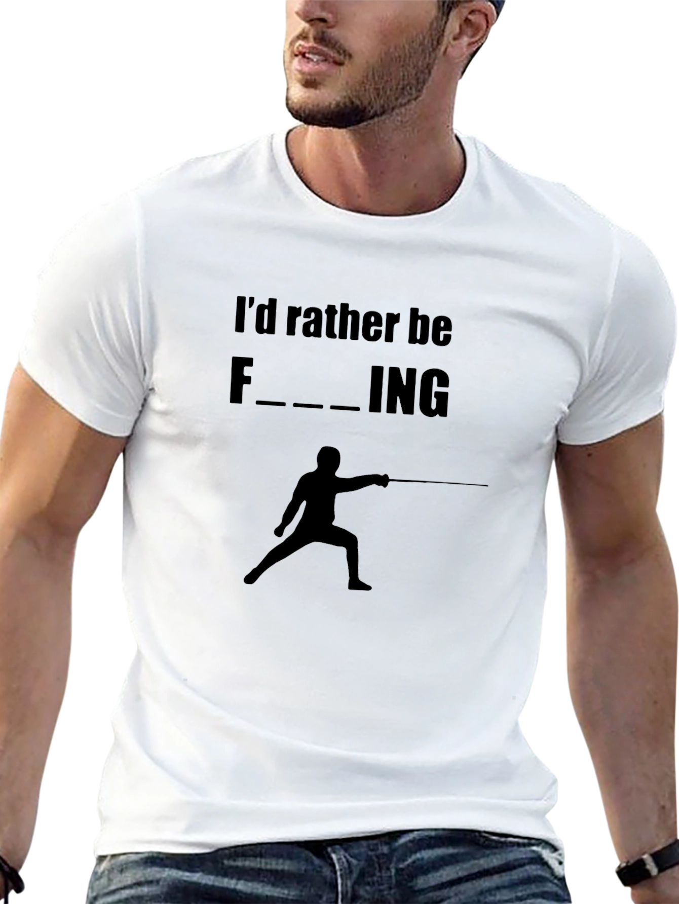 Id Rather Be Fencing T-Shirt