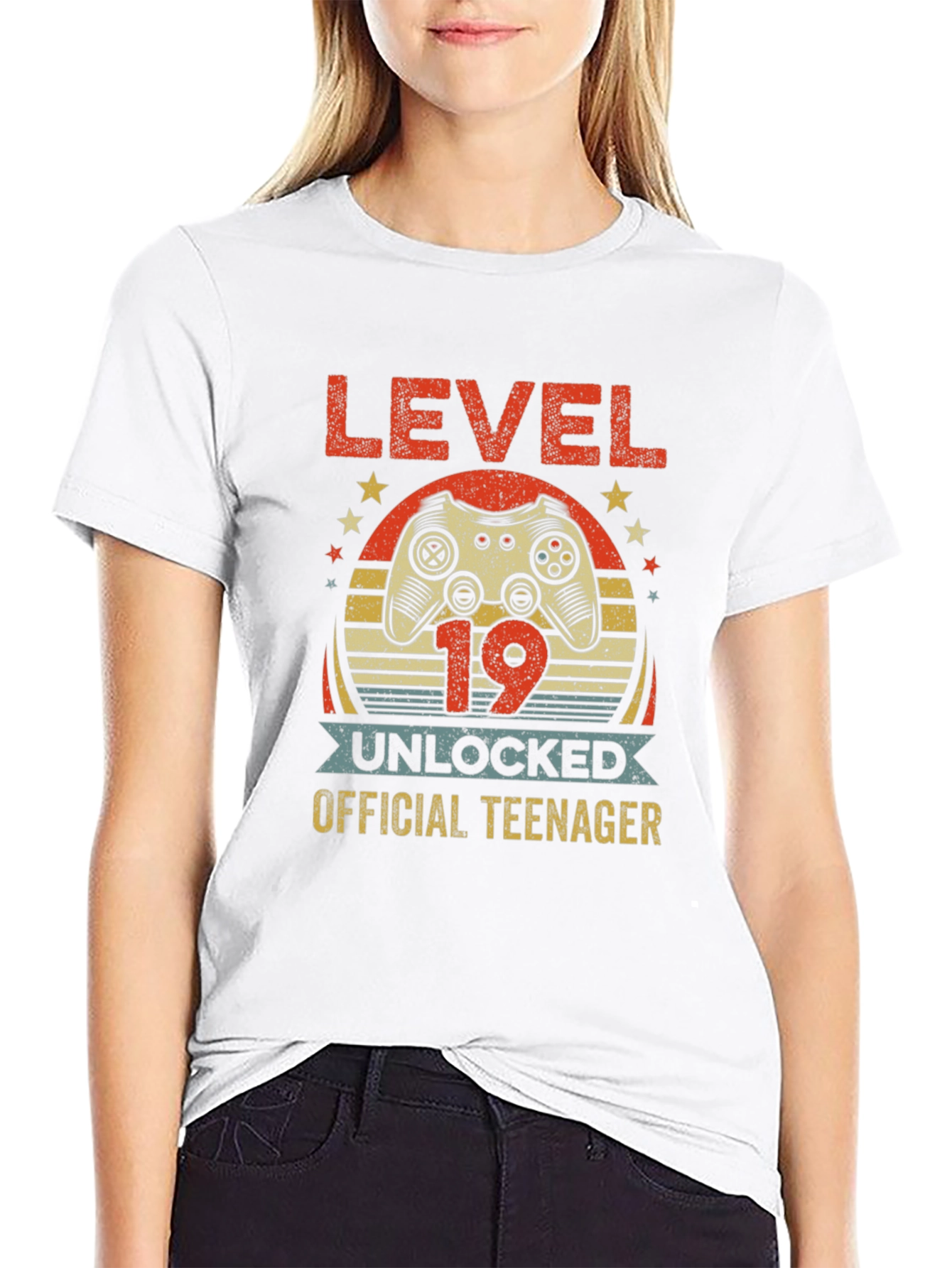 Level 19 Unlocked Teenager Graphic T-Shirt
