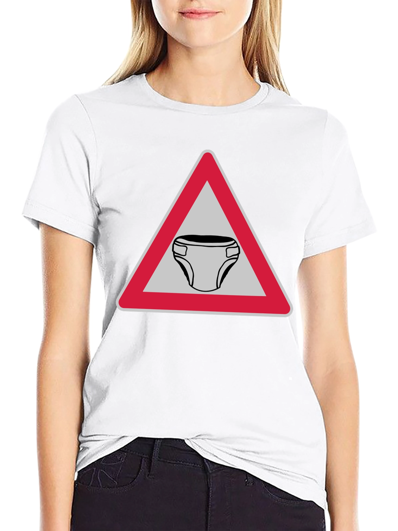 Funny Diaper Zone T-Shirt Novelty Adult Humor Tee