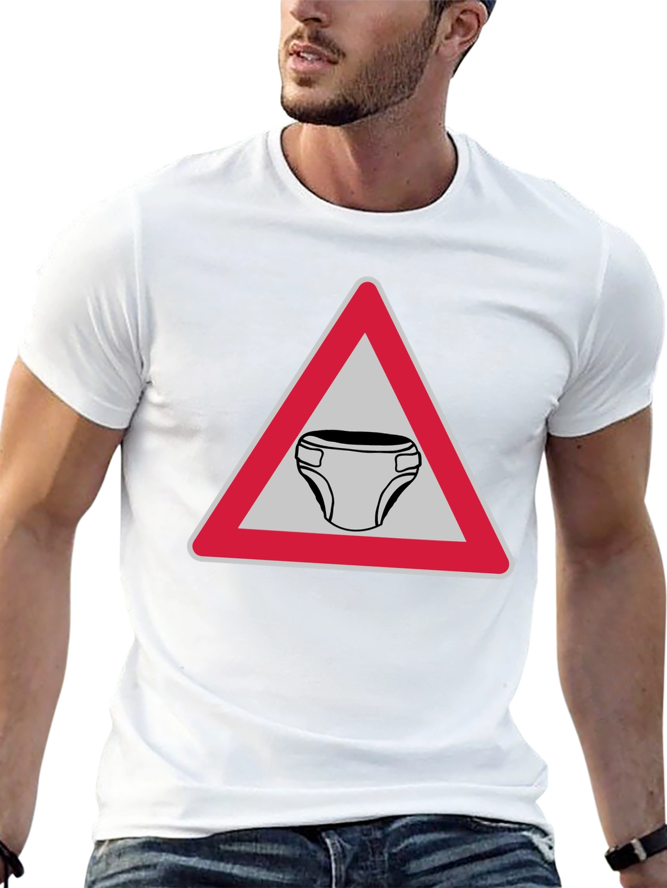Funny Diaper Zone T-Shirt Novelty Adult Humor Tee