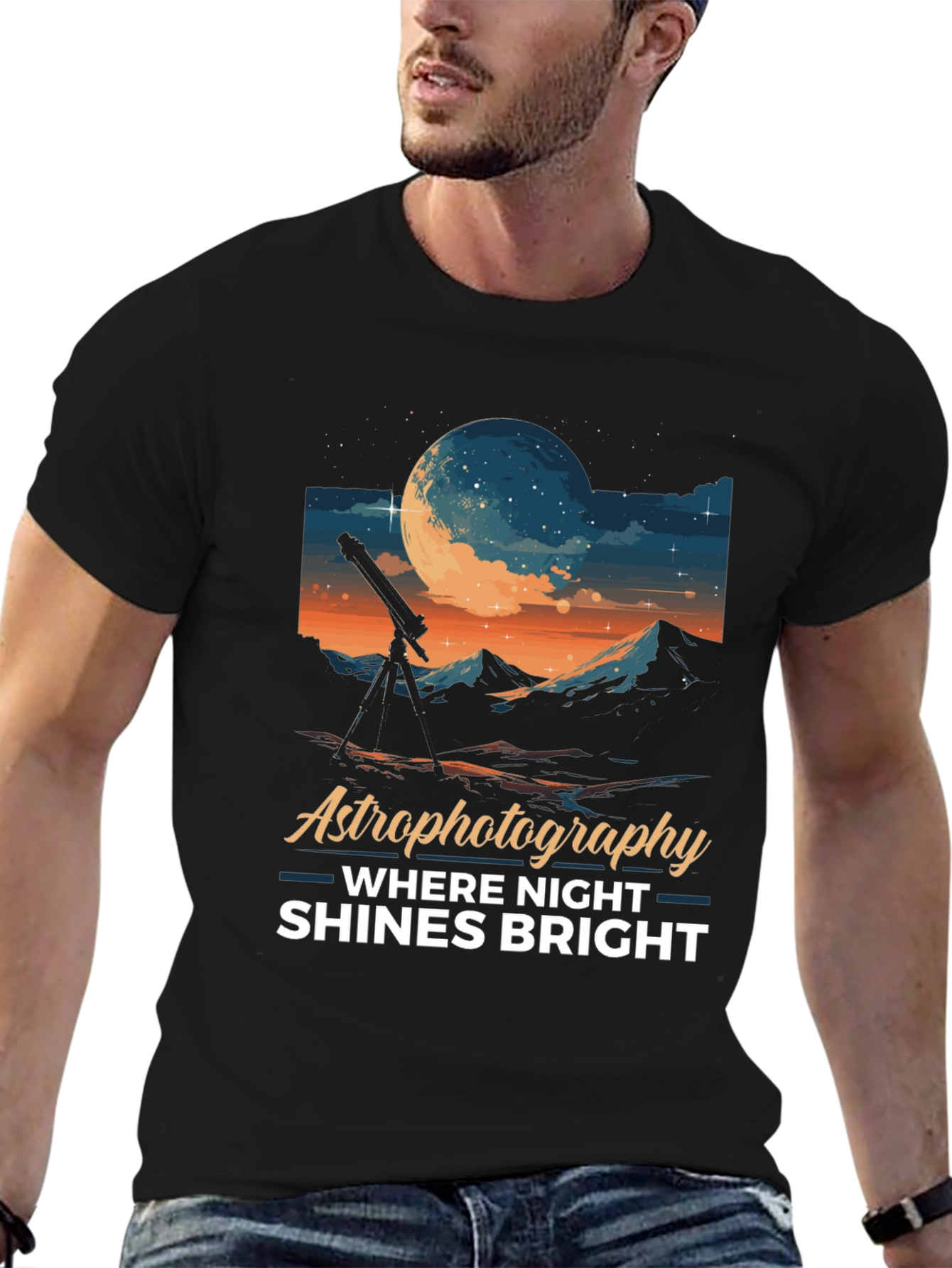 Astrophotography Night Shines Bright T-Shirt