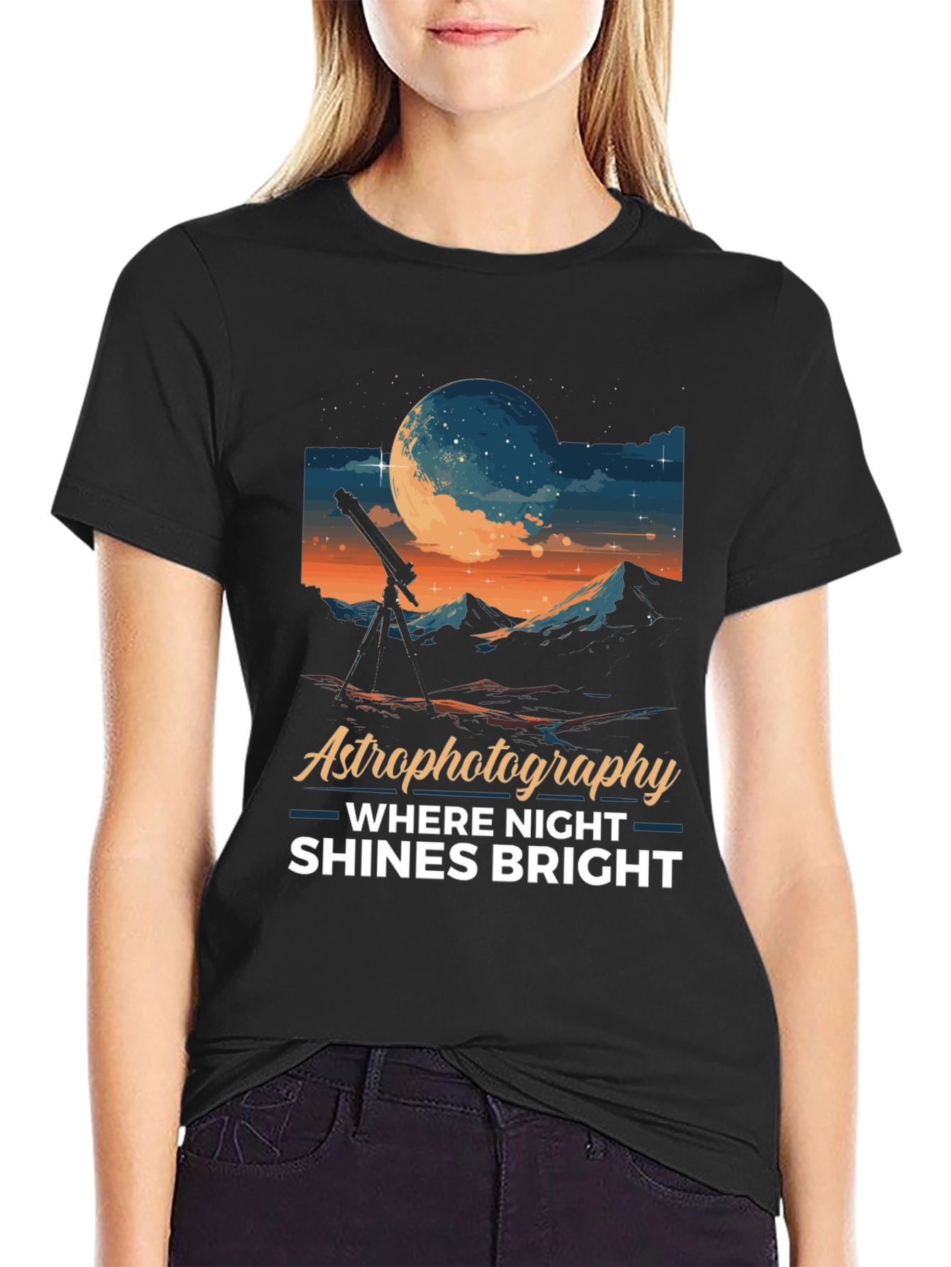 Astrophotography Night Shines Bright T-Shirt