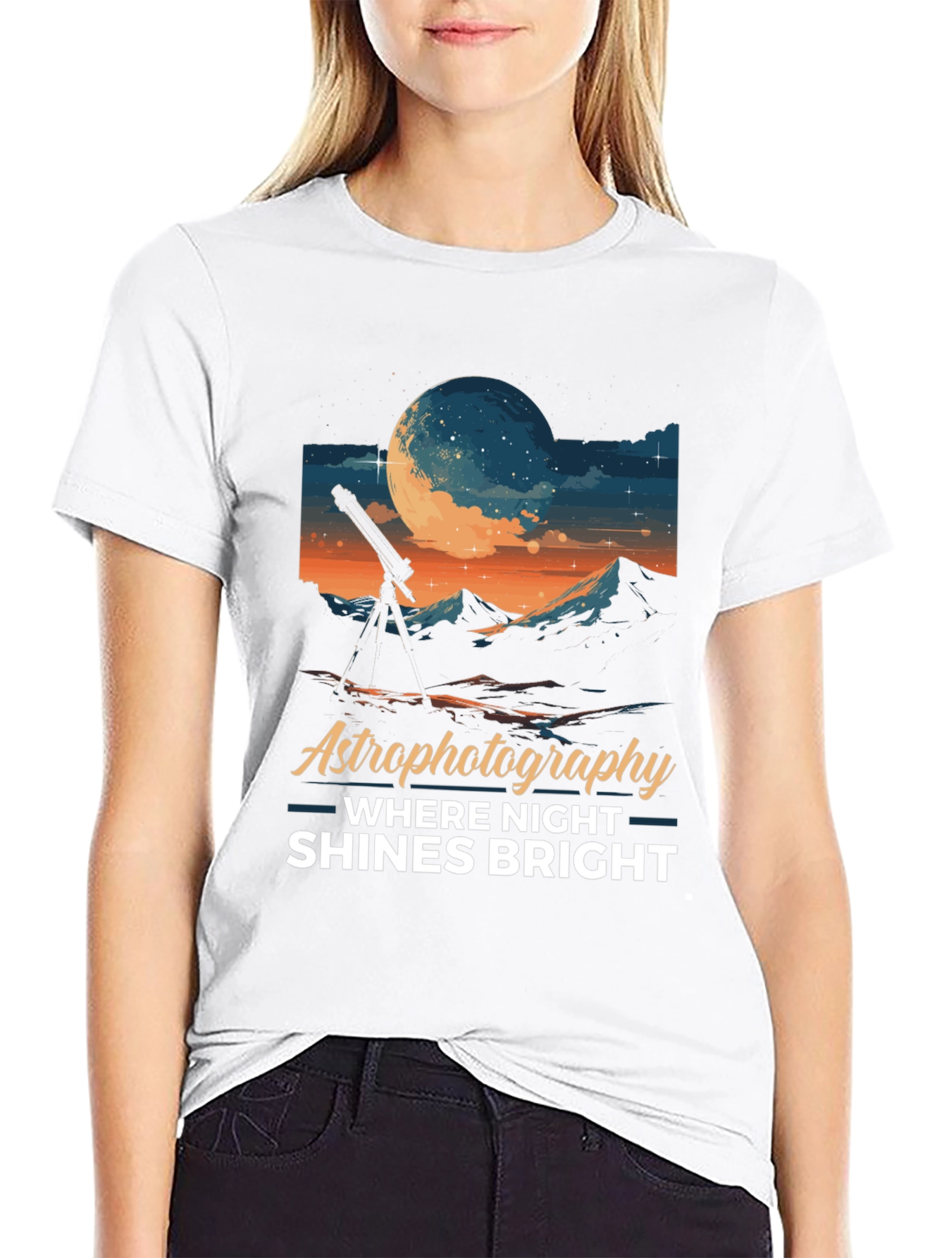 Astrophotography Night Shines Bright T-Shirt