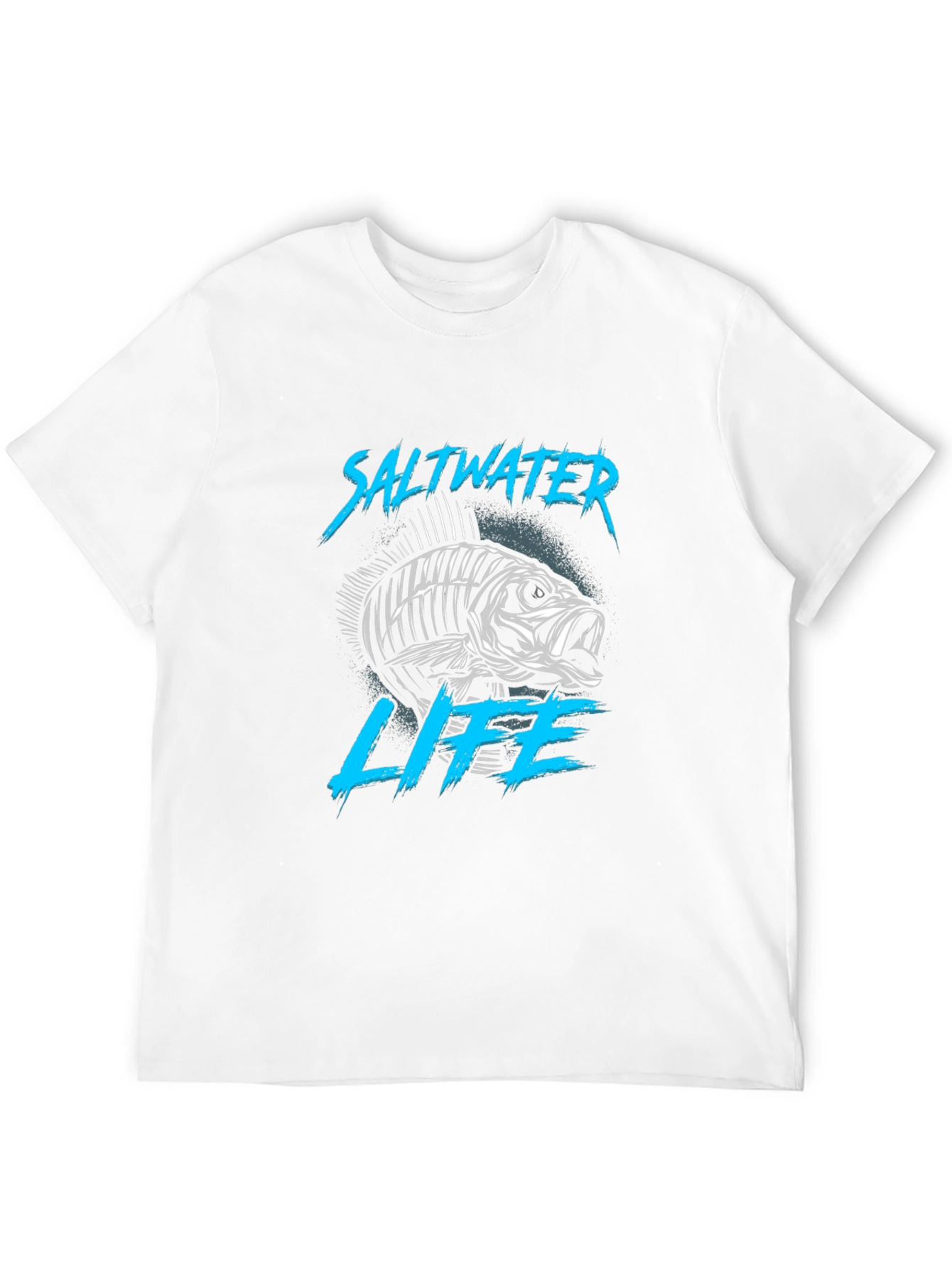 Saltwater Life Black T-Shirt - Fish Graphic Tee